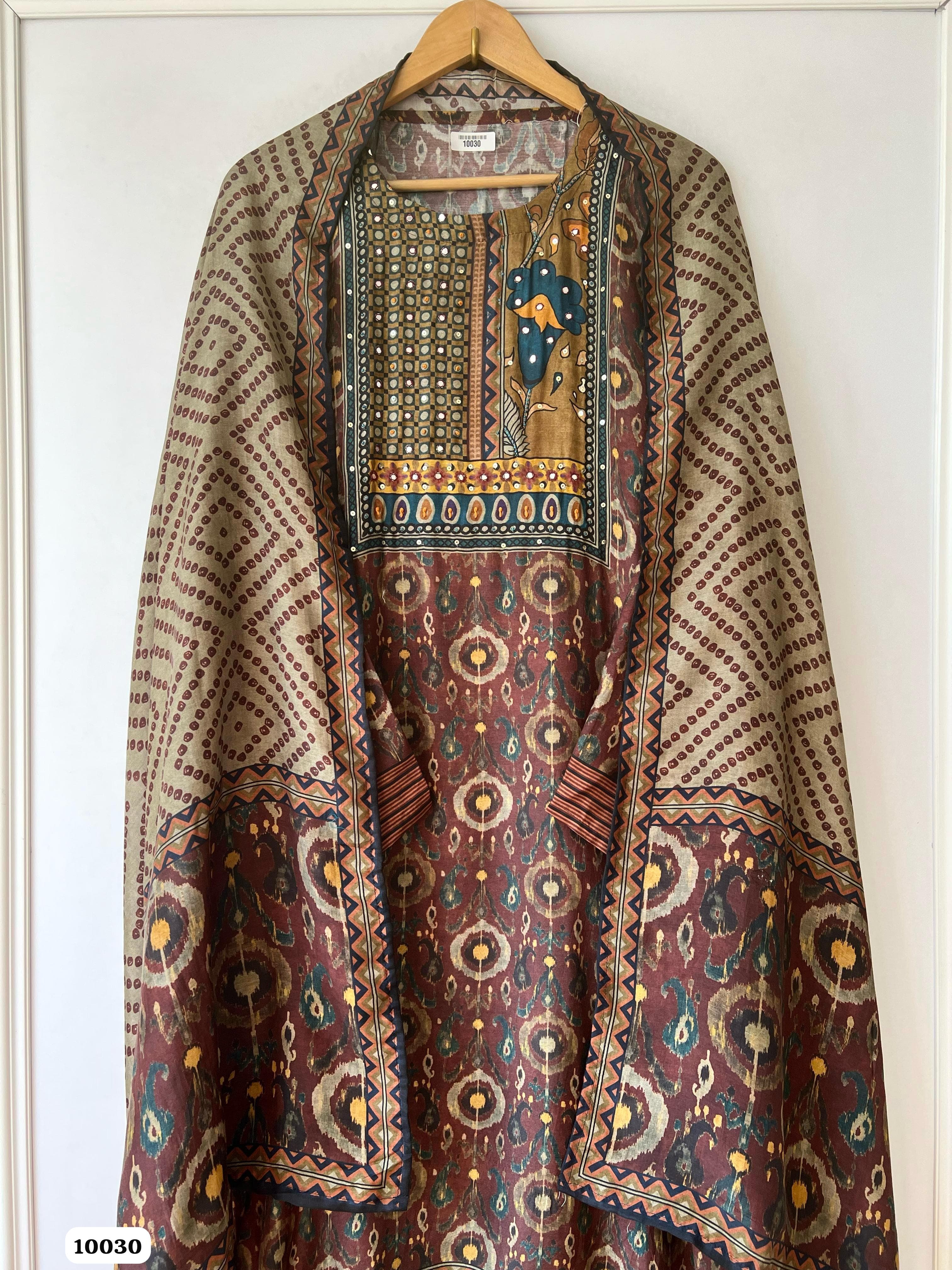 Pure muslin suit set {10030}