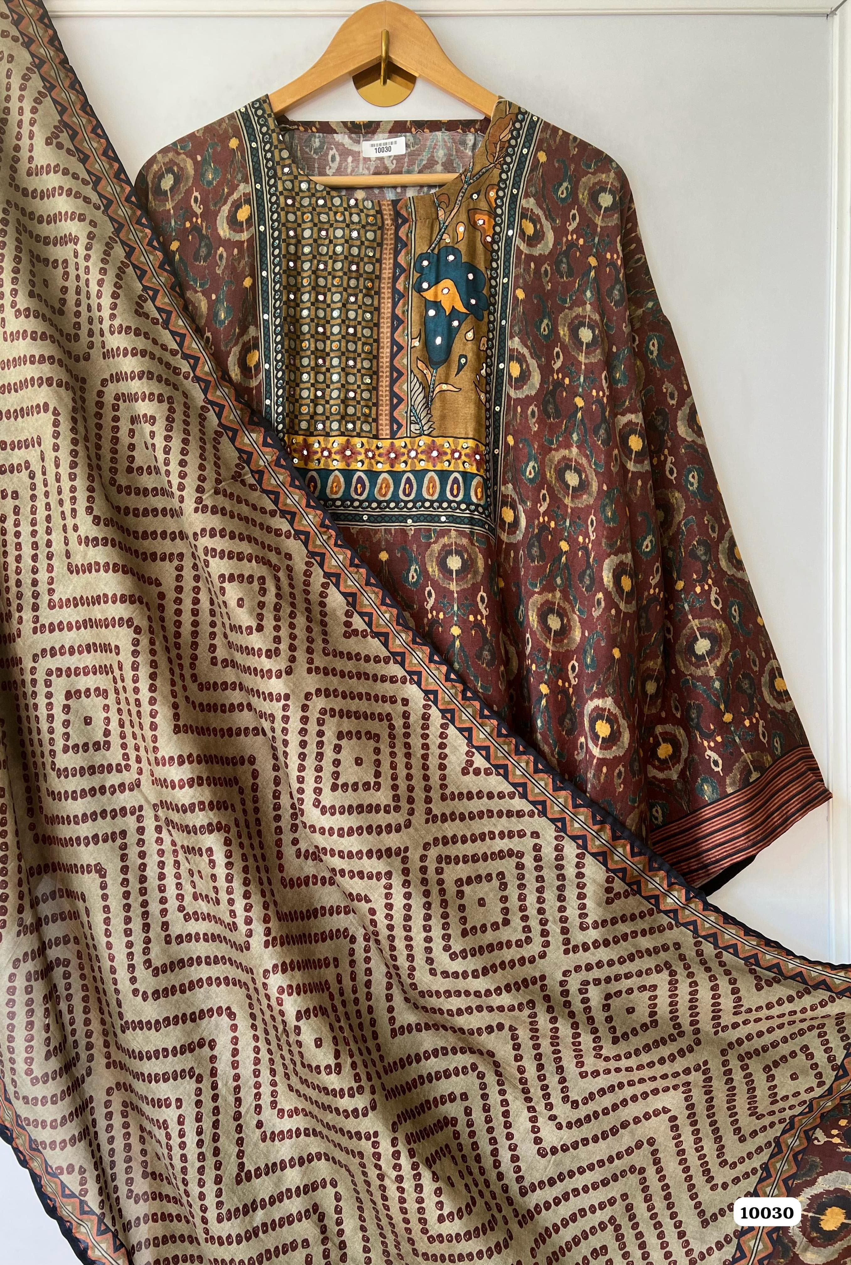 Pure muslin suit set {10030}