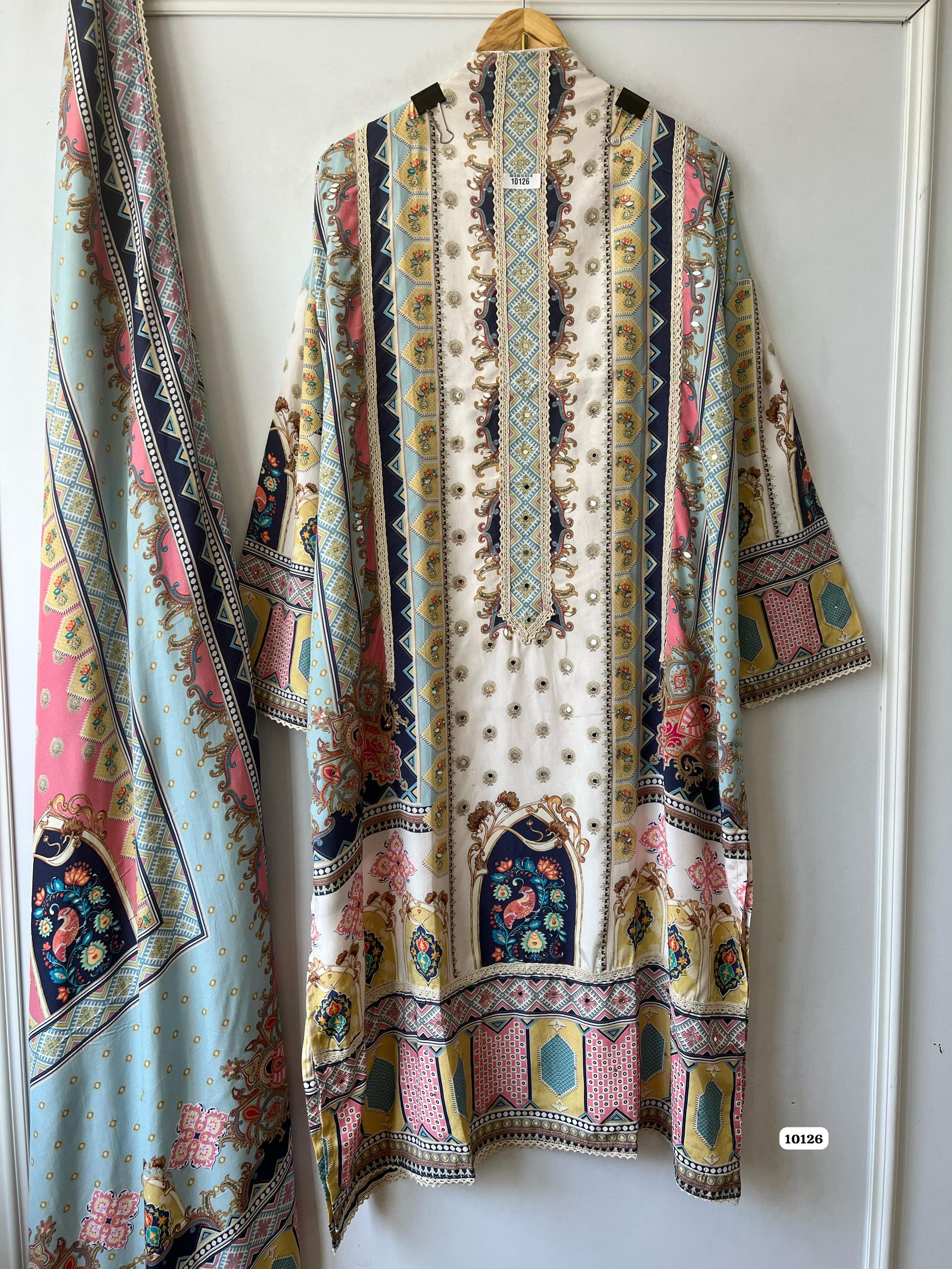 Pure muslin semi stitched suit