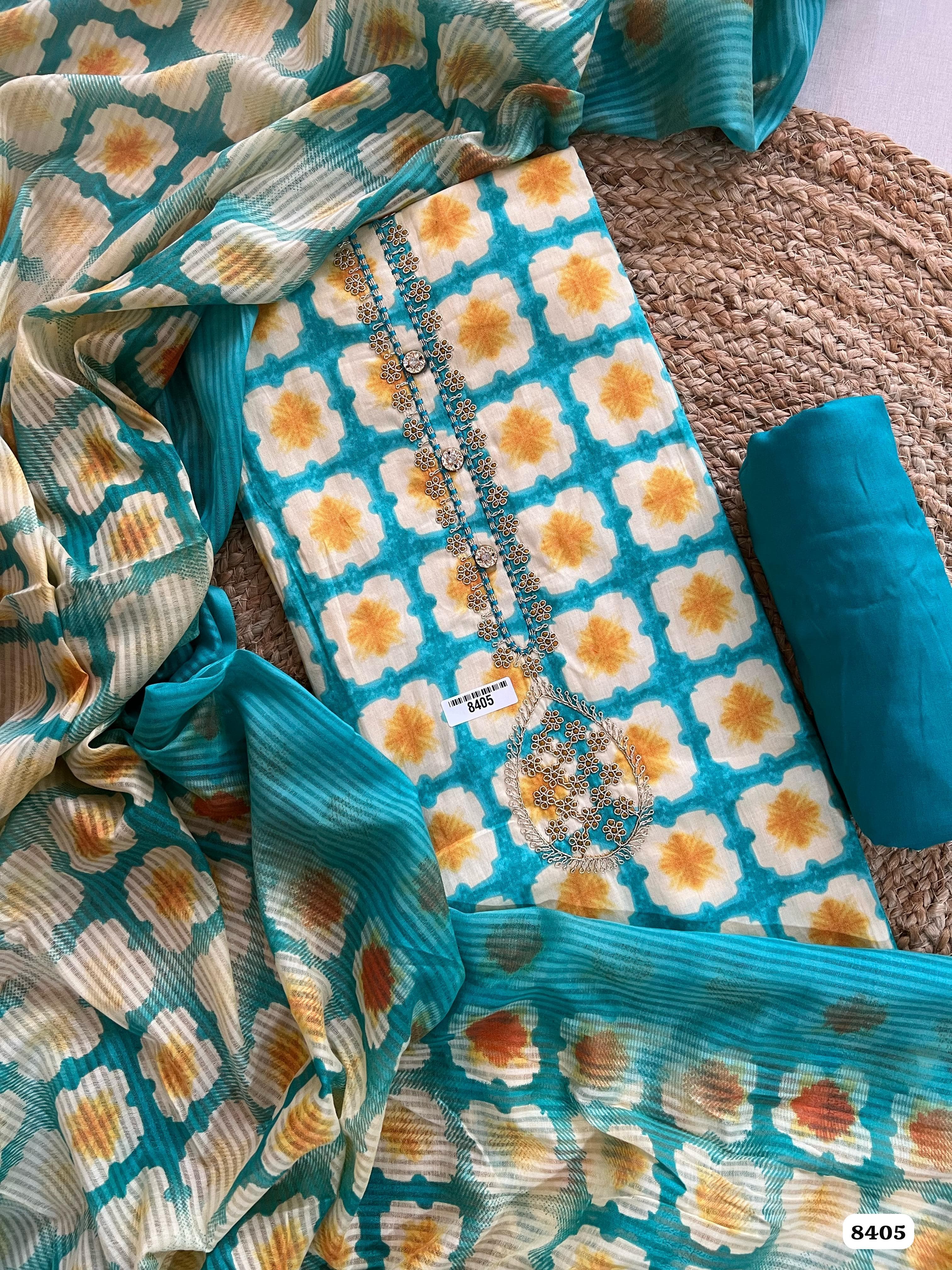 Pure cotton cambric printed unstitched