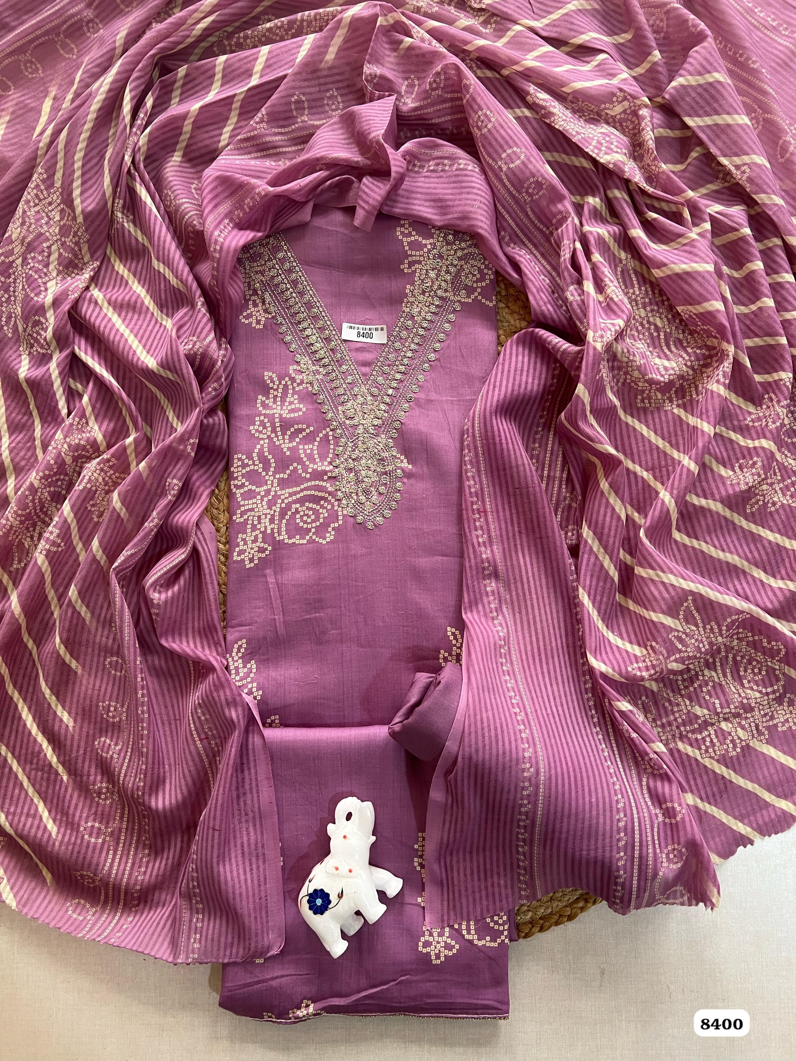 Pure cotton cambric printed unstitched