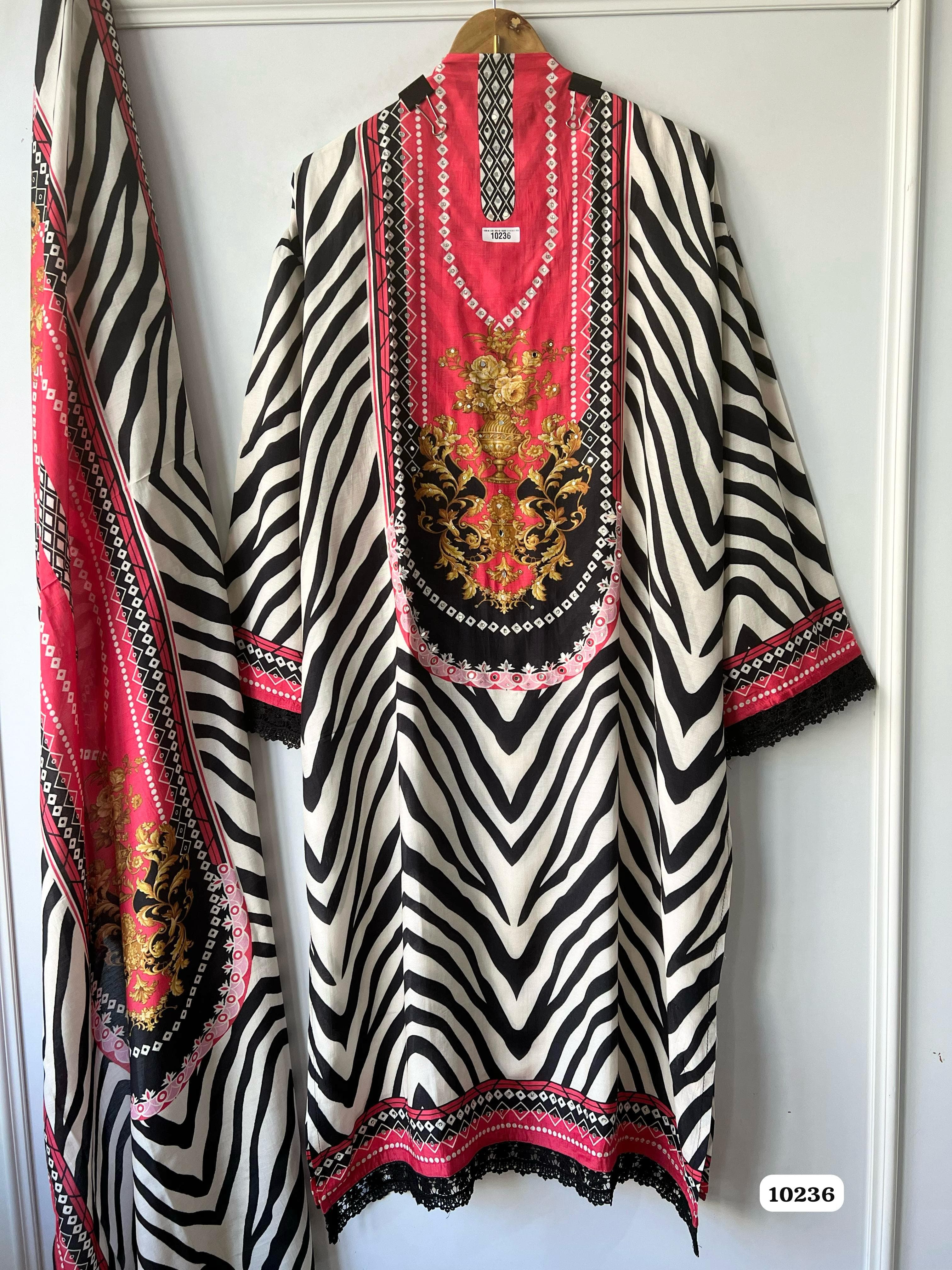 Pure muslin semi stitched