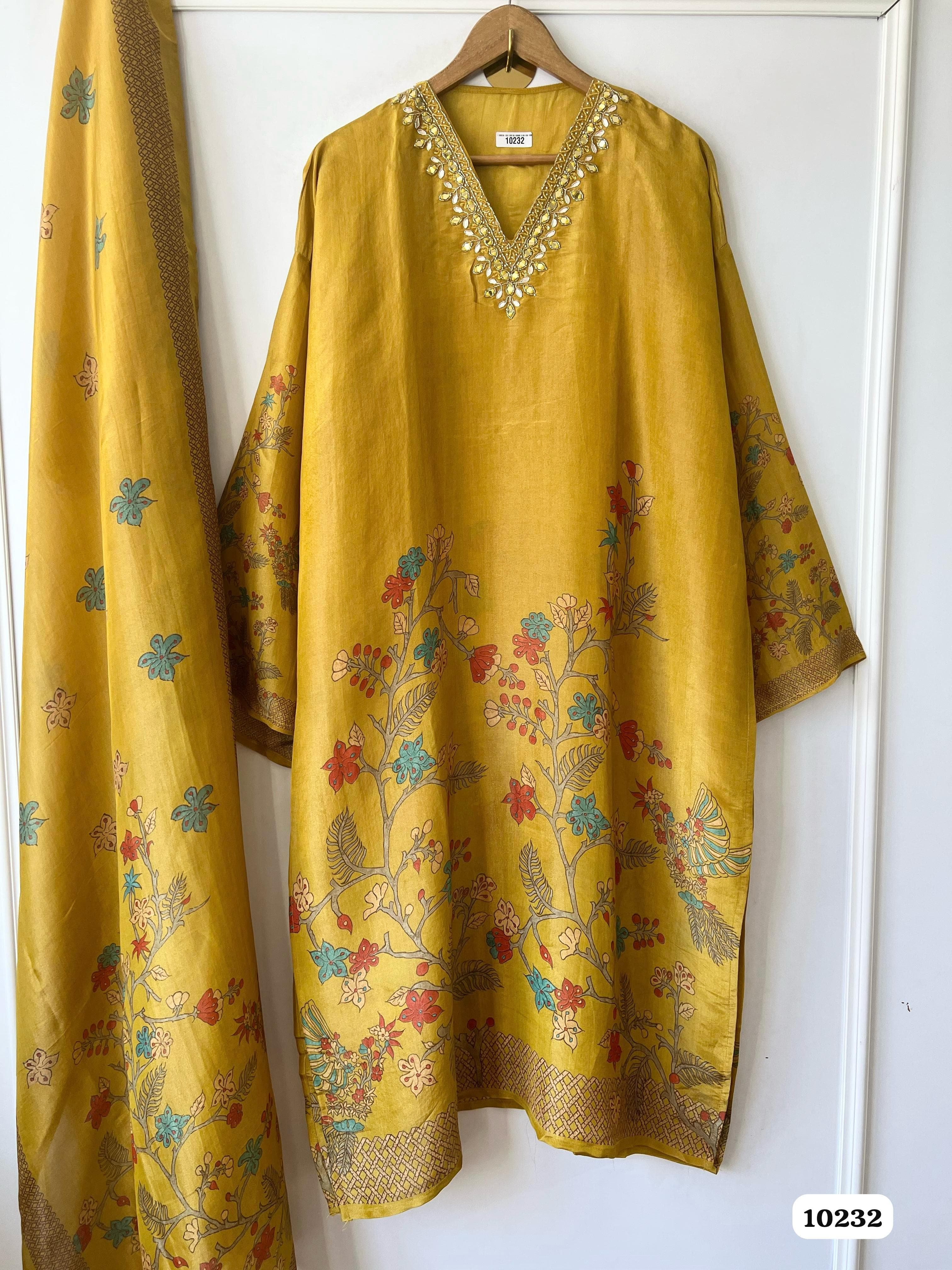 Pure soft tissue silk semi stitched