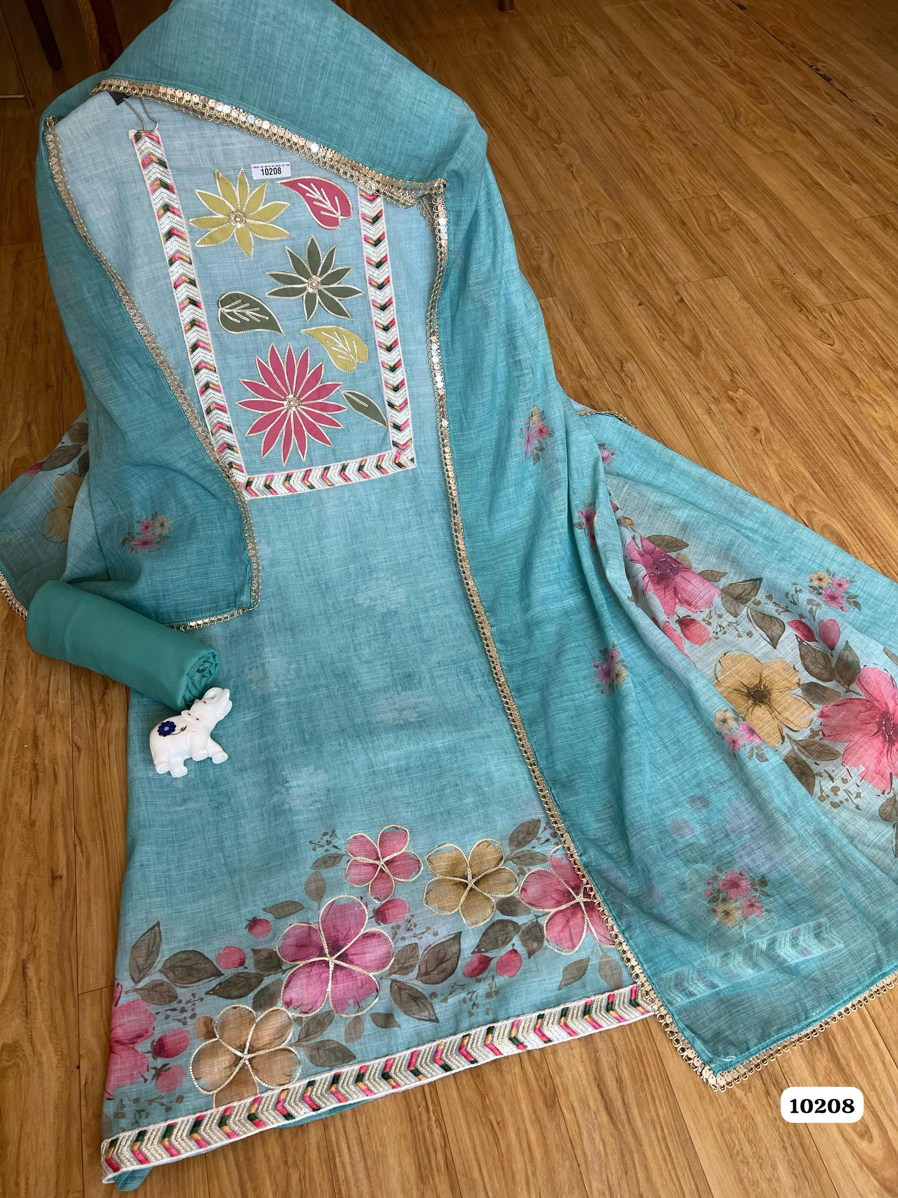 Pure linen unstitched {10208}