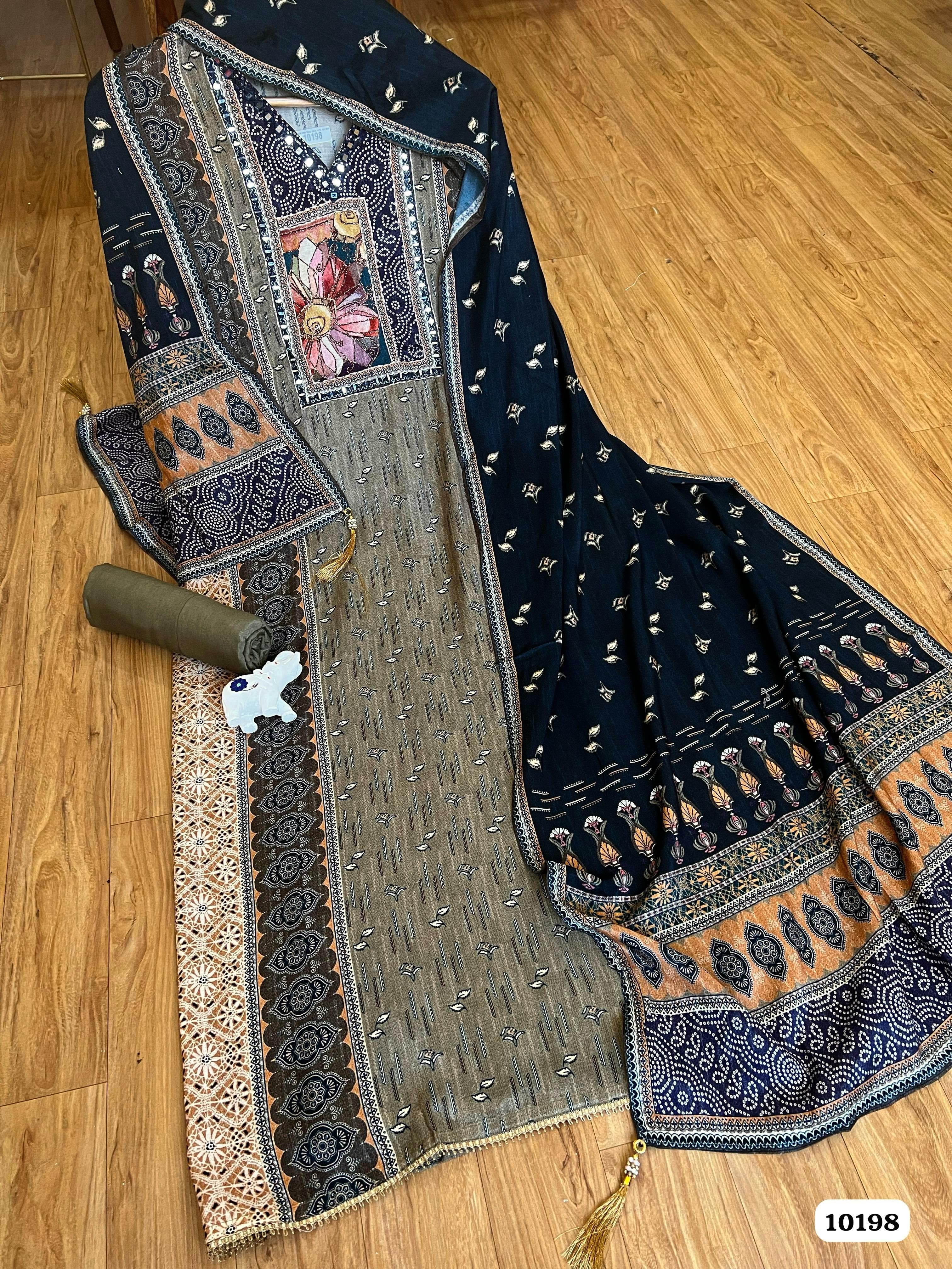 Pure muslin unstitched {10198}