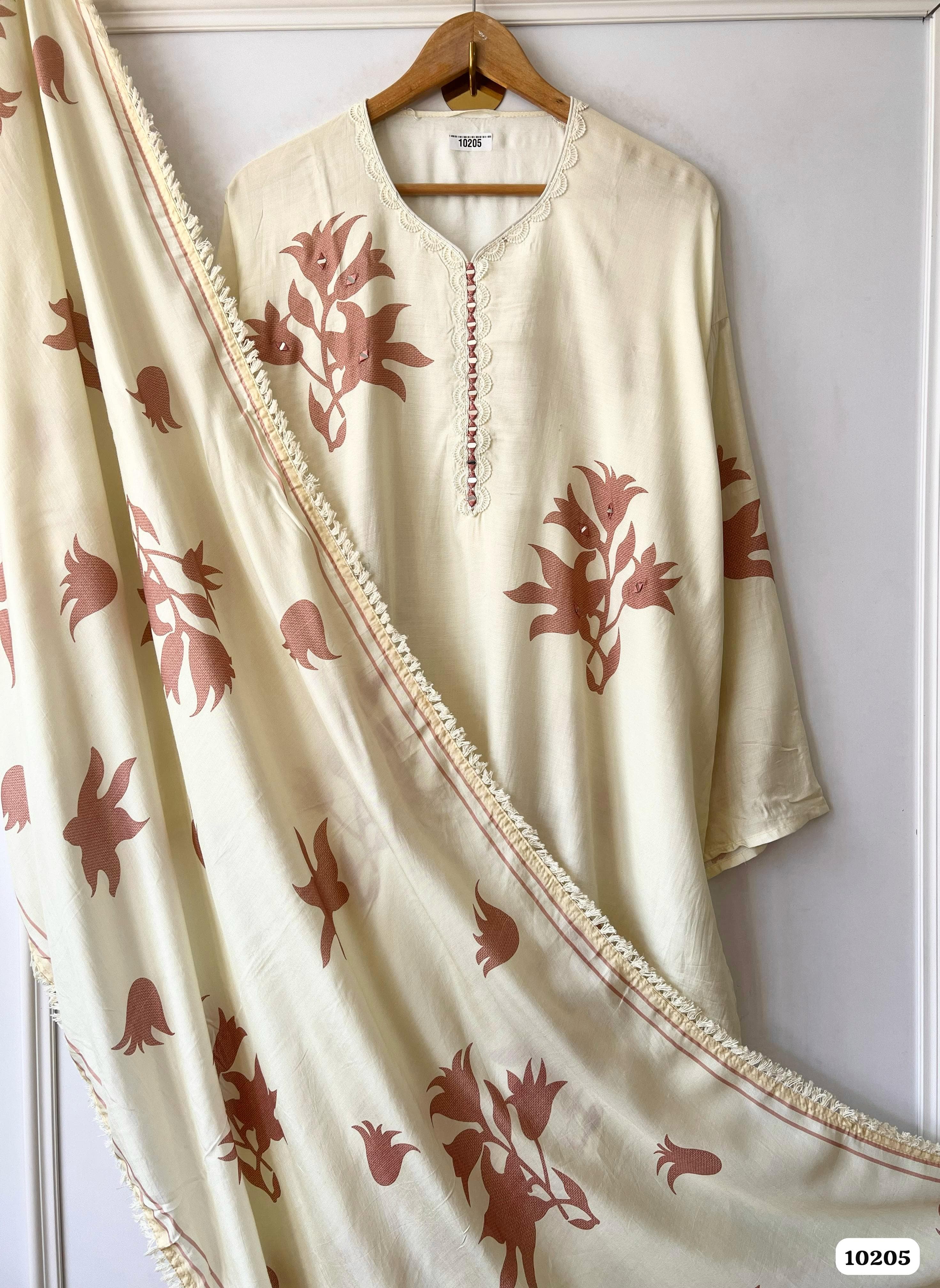 Pure muslin semi stitched