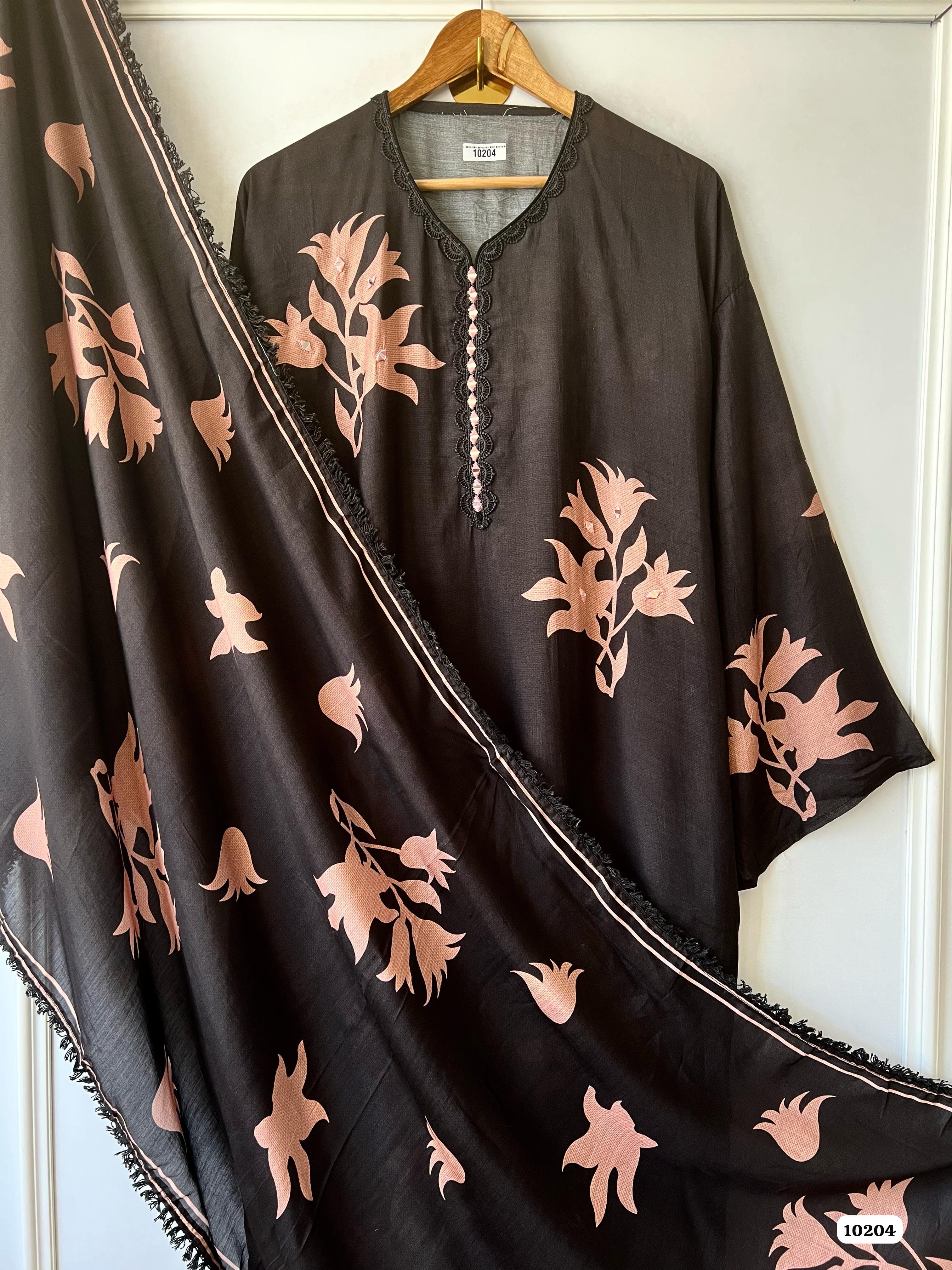 Pure muslin semi stitched