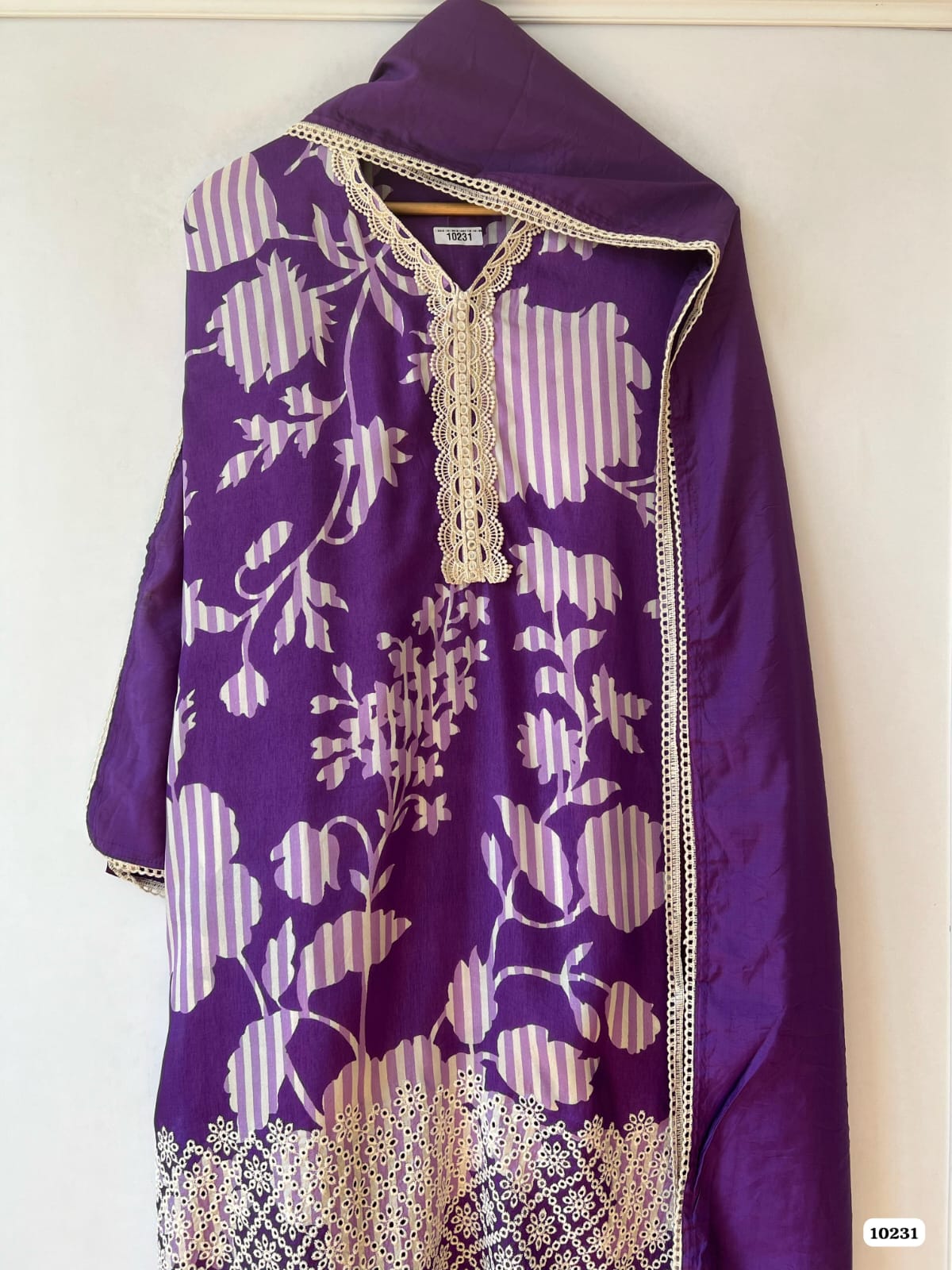 Pure muslin semi stitched {10231}