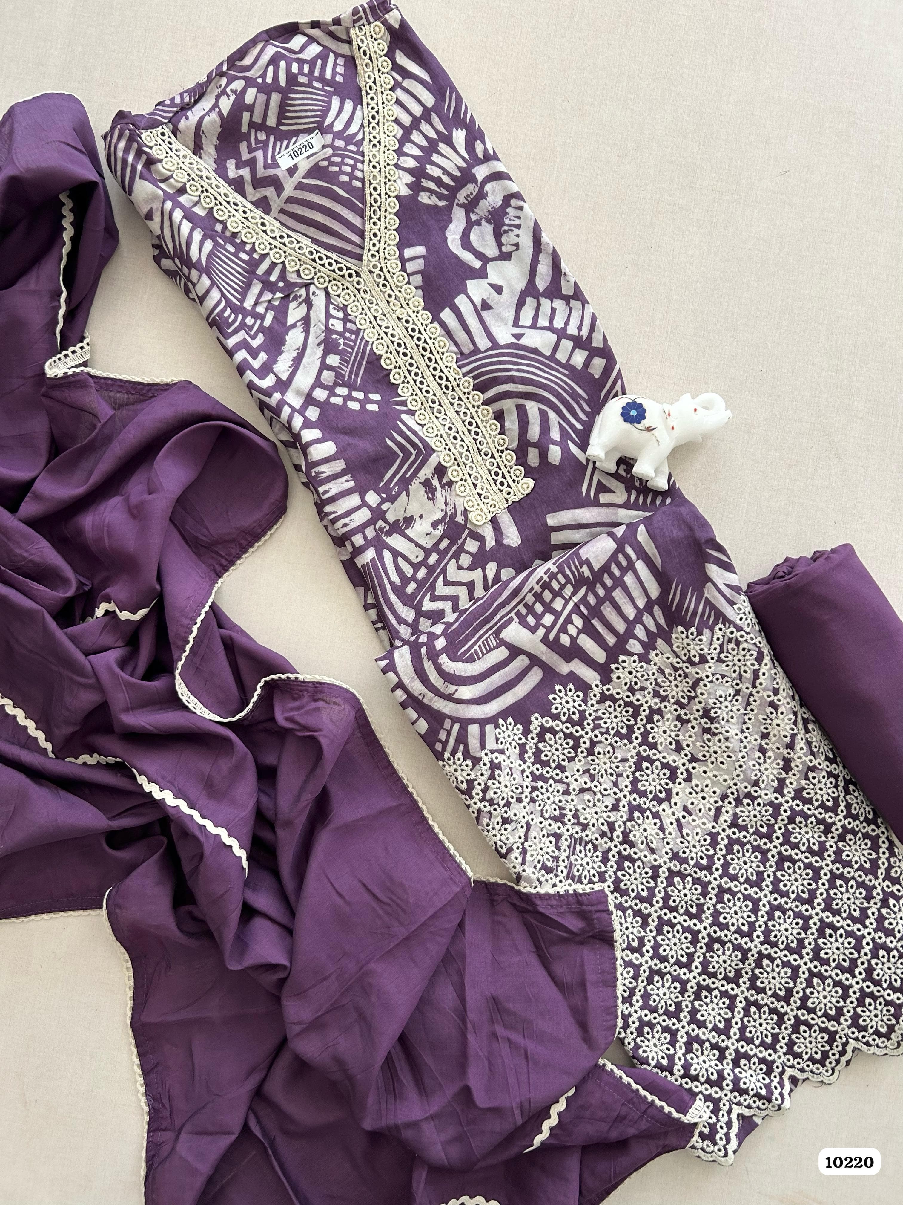 Pure muslin unstitched {10220}