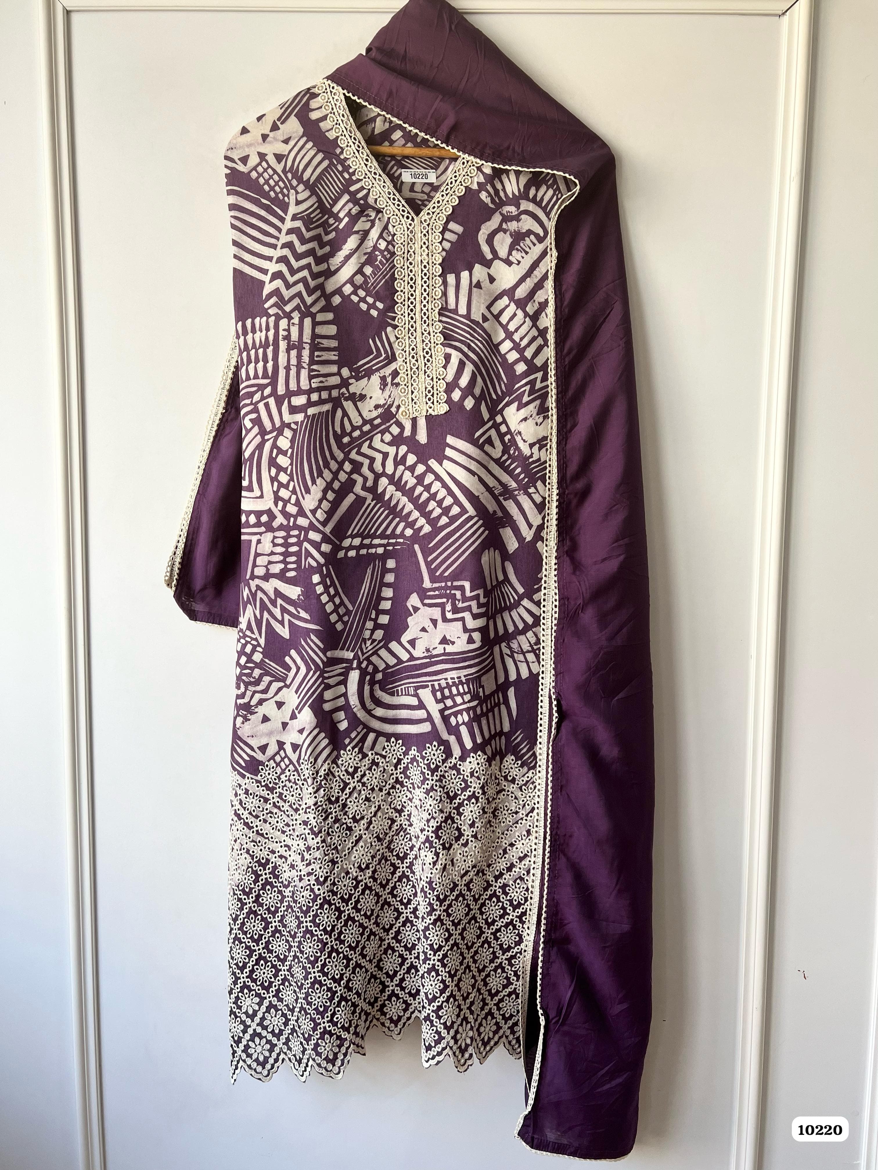 Pure muslin unstitched {10220}