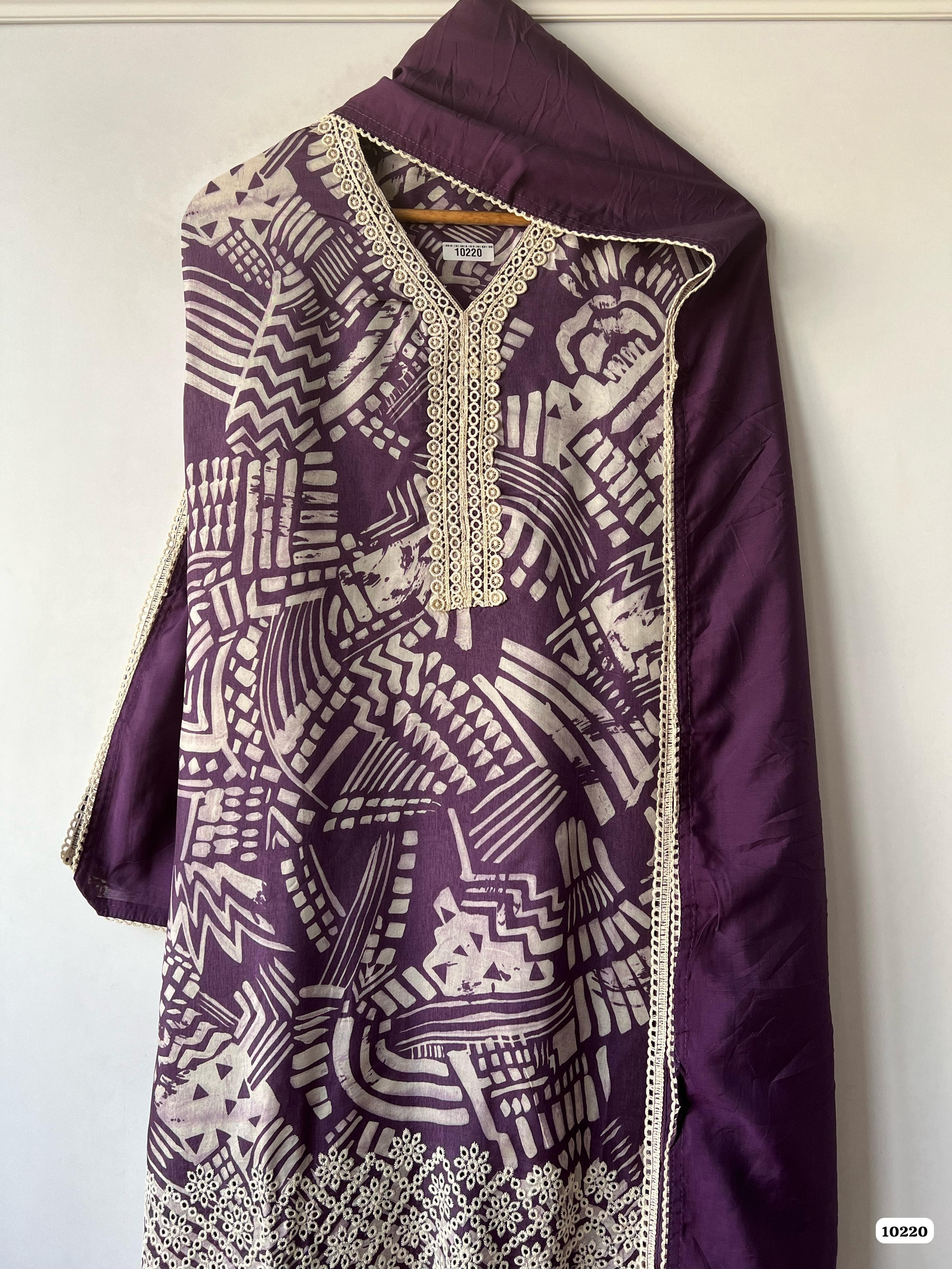 Pure muslin unstitched {10220}