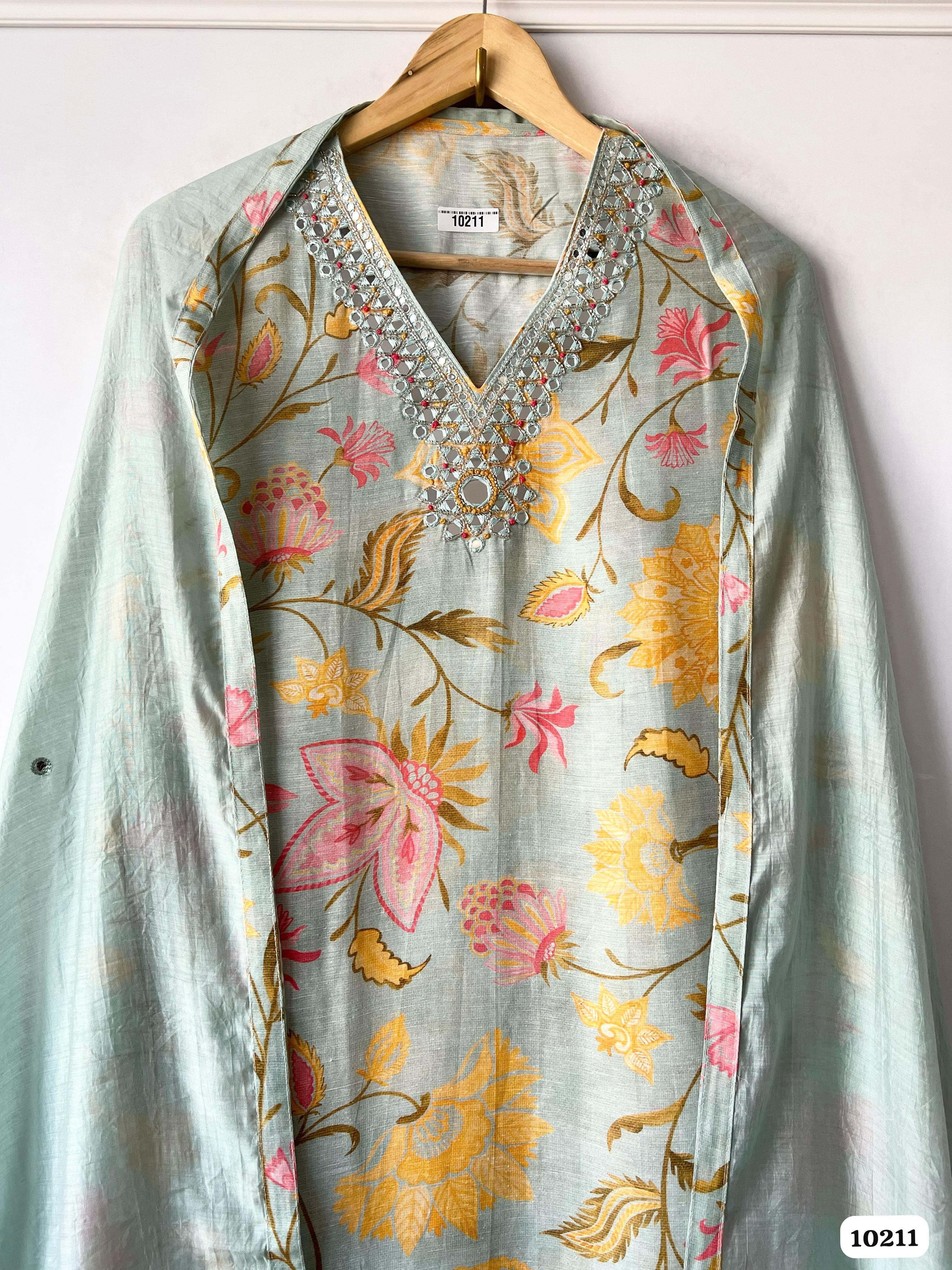 Pure mul Chanderi unstitched