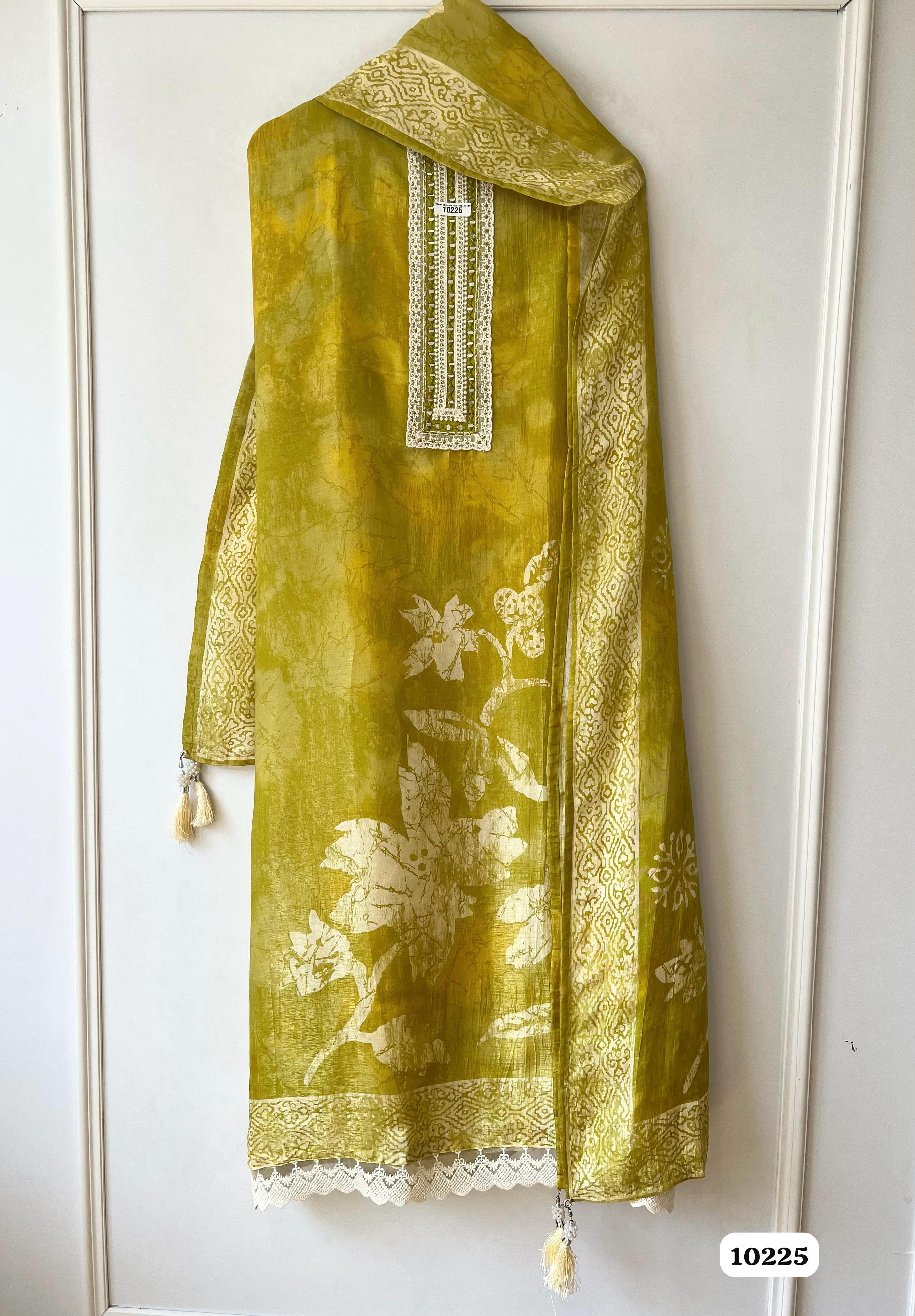 Pure soft fabric glass organza unstitched {10225}