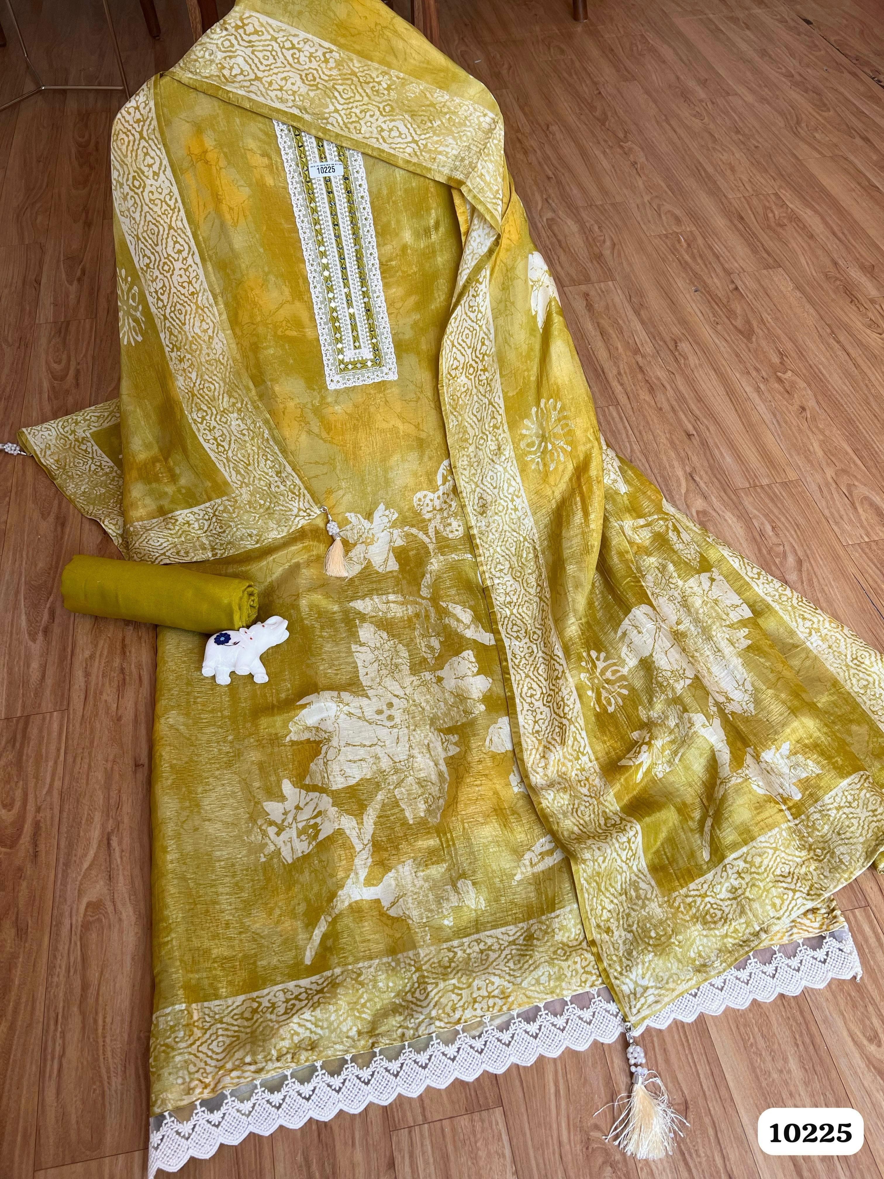 Pure soft fabric glass organza unstitched {10225}