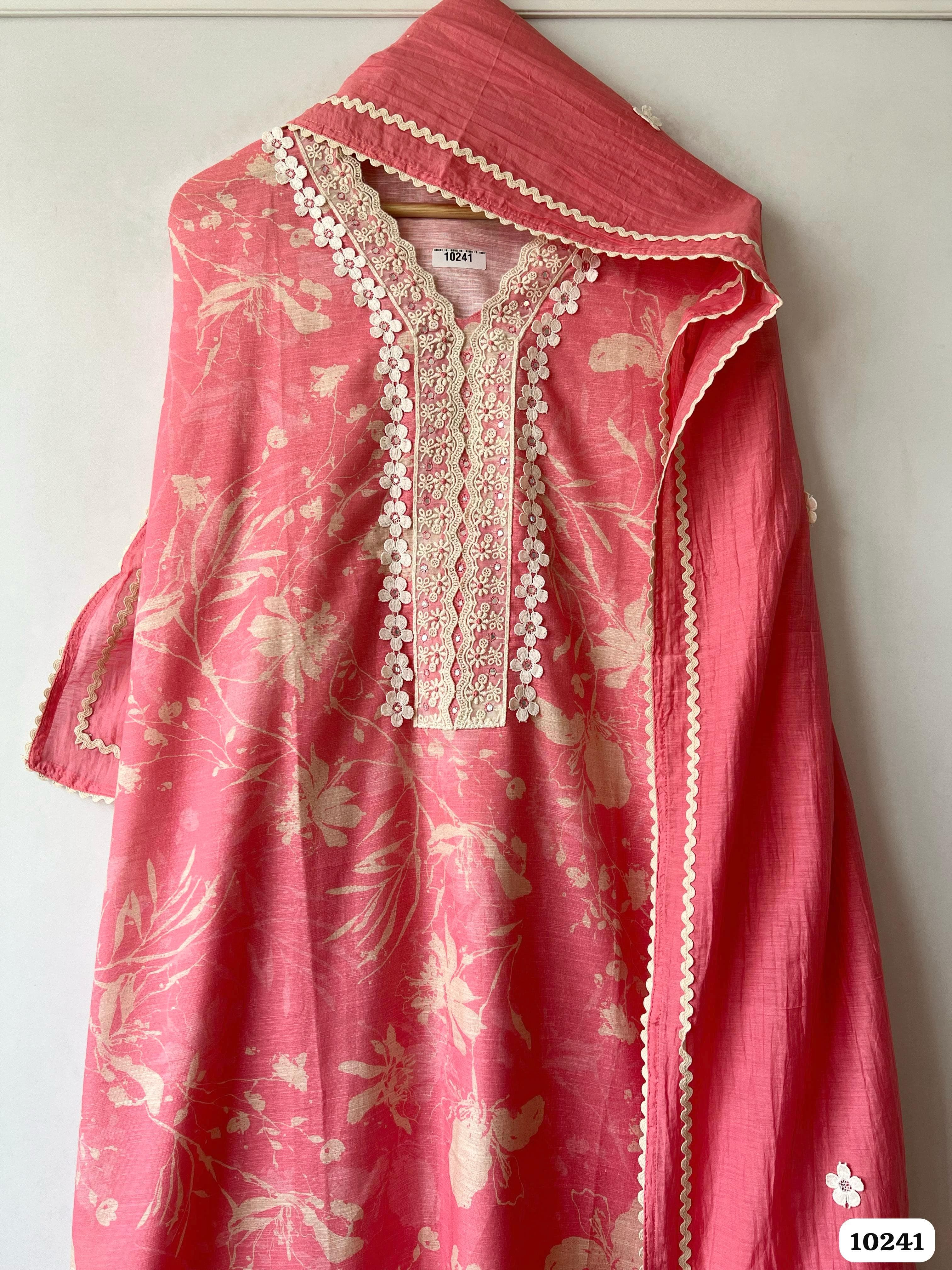 Pure cotton linen unstitched {10241}