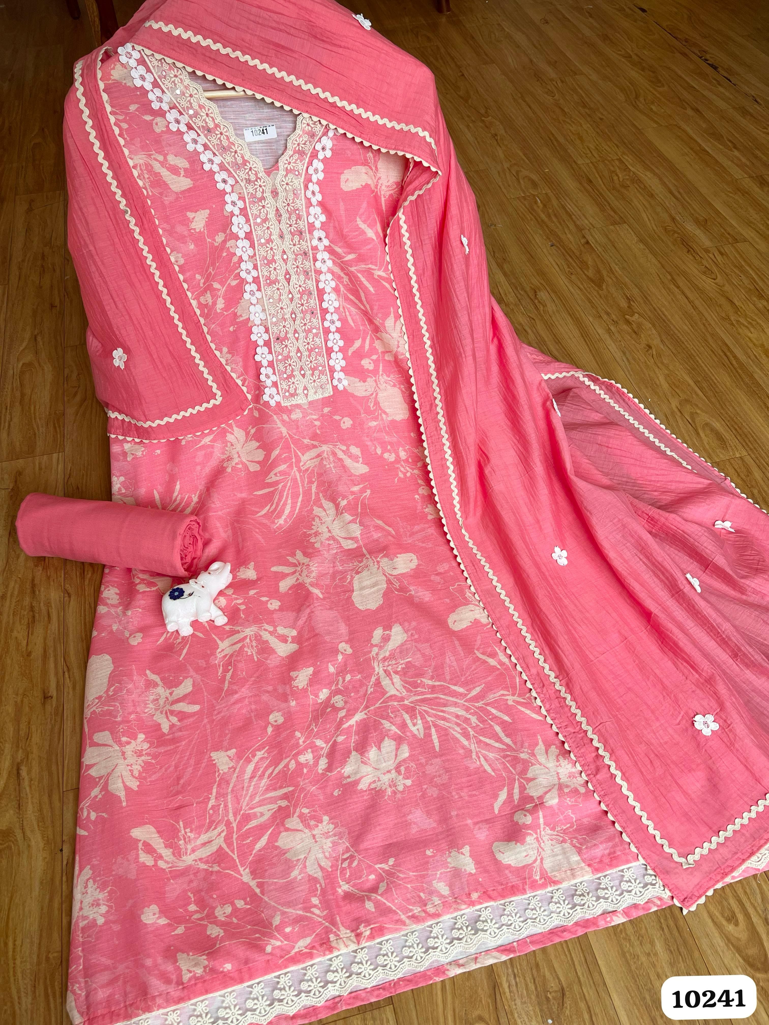Pure cotton linen unstitched {10241}