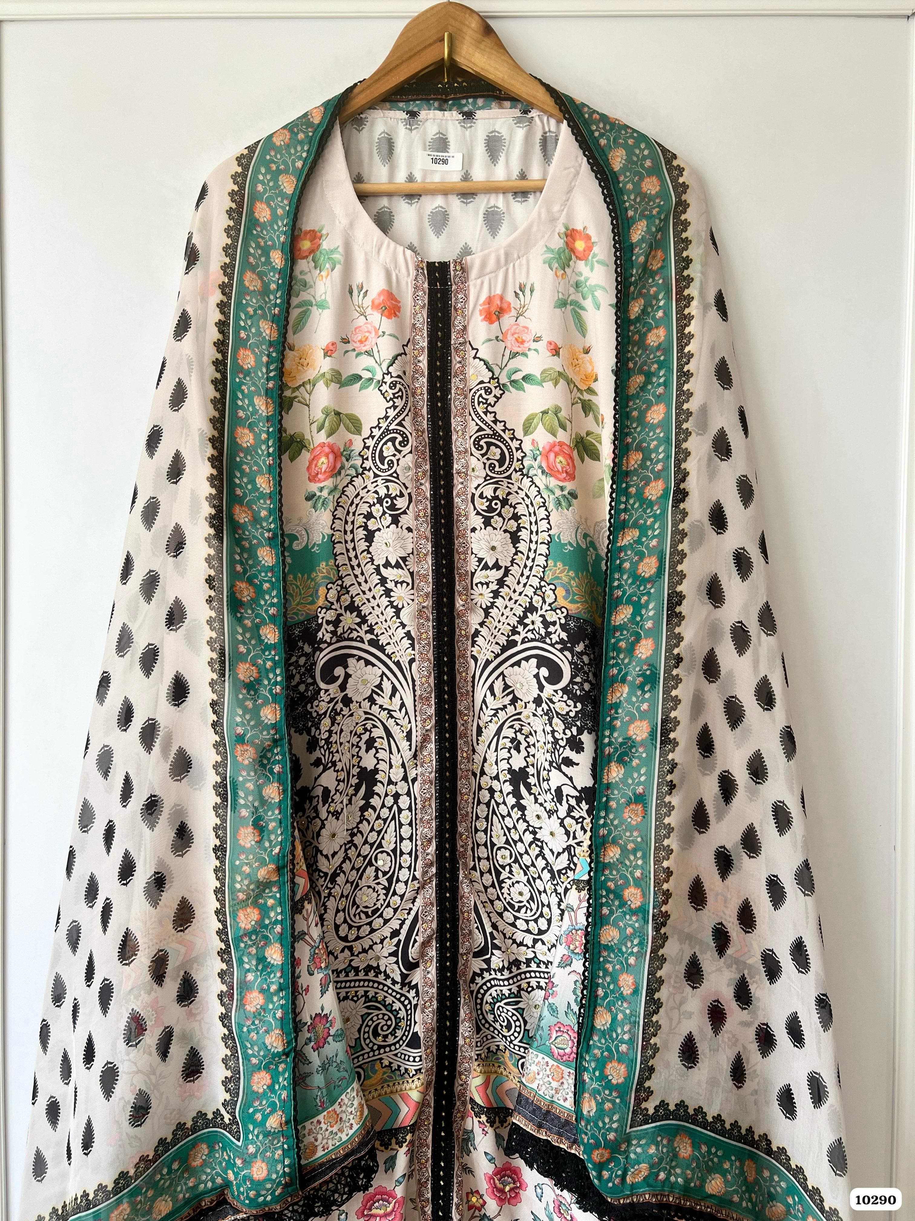 Pure muslin semi stitched