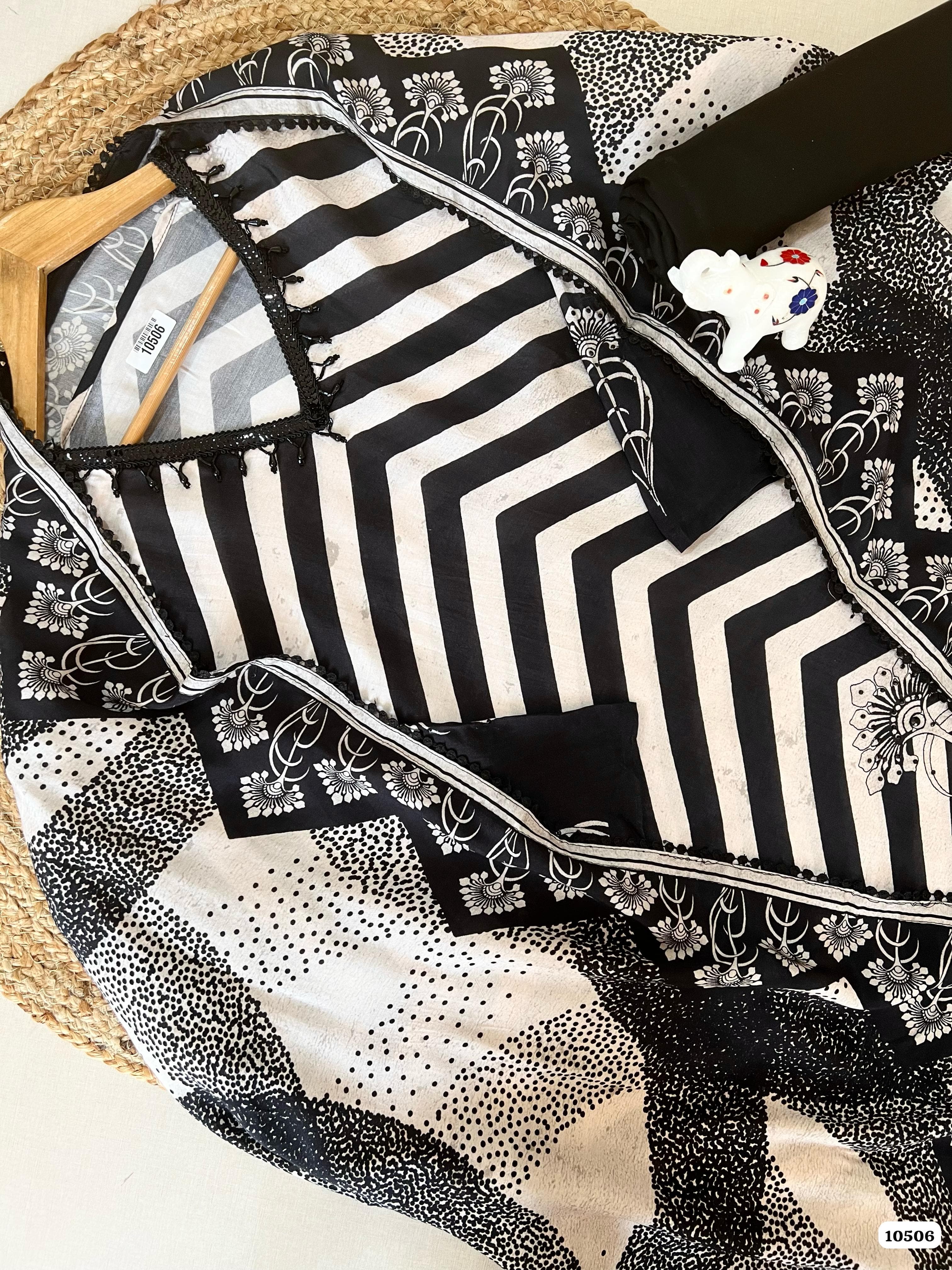 Pure muslin semistitched {10506}