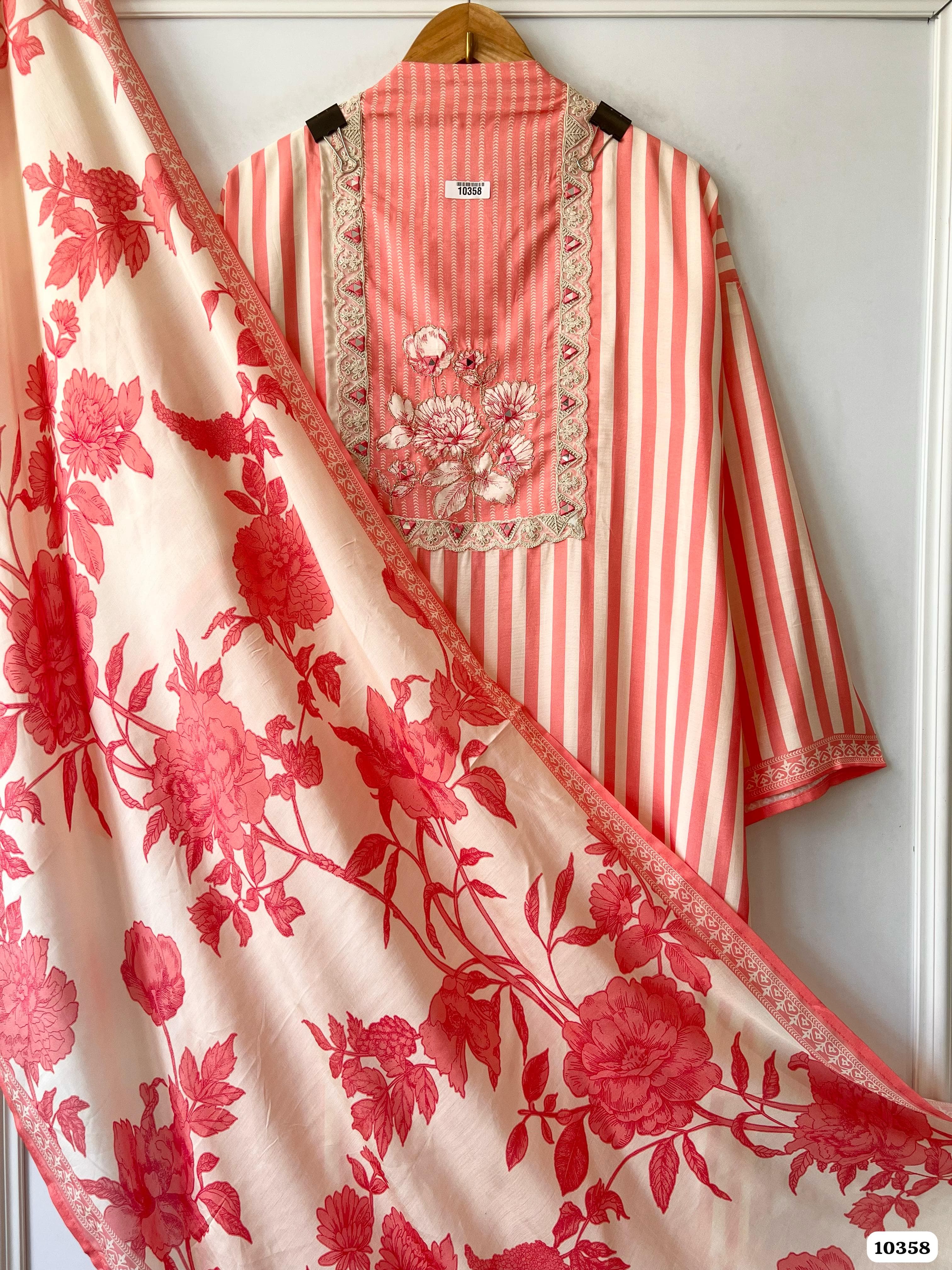 Pure muslin printed semi stitch