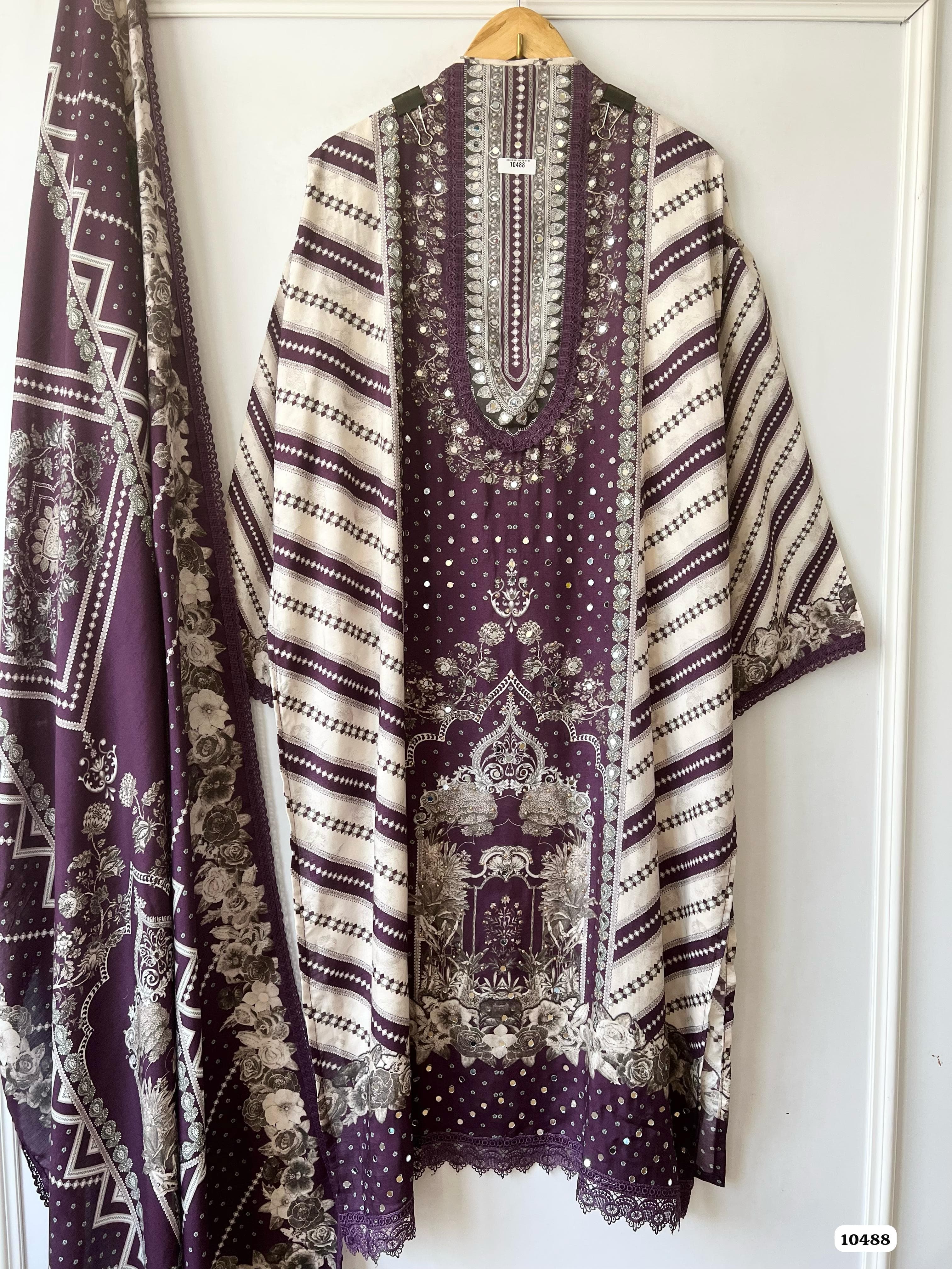 Pure muslin Pakistani printed semi stitch