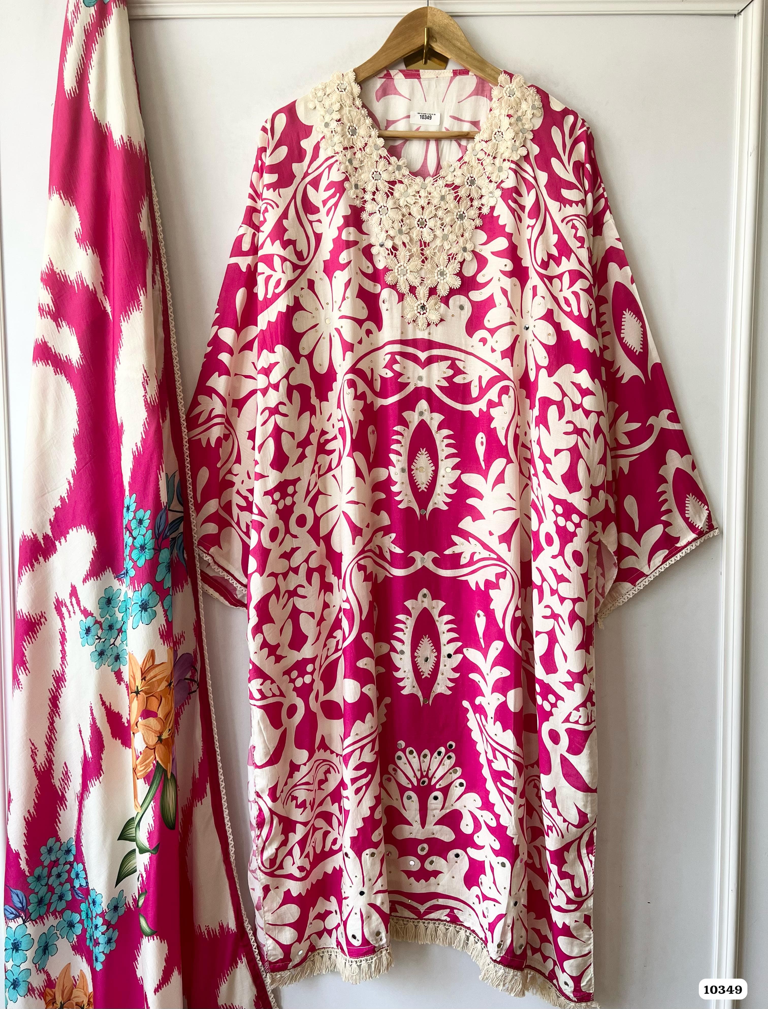 Pure muslin semi stitched