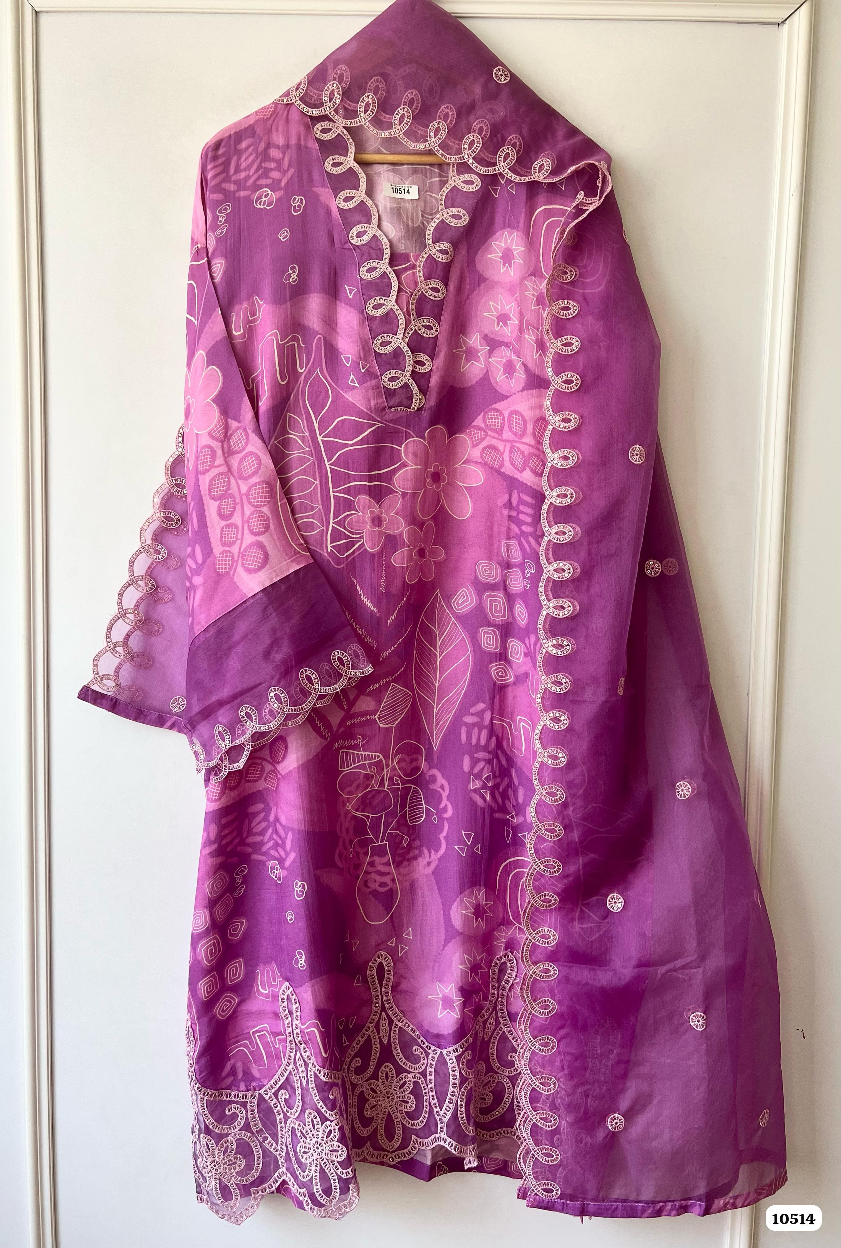 Pure muslin semi stitched