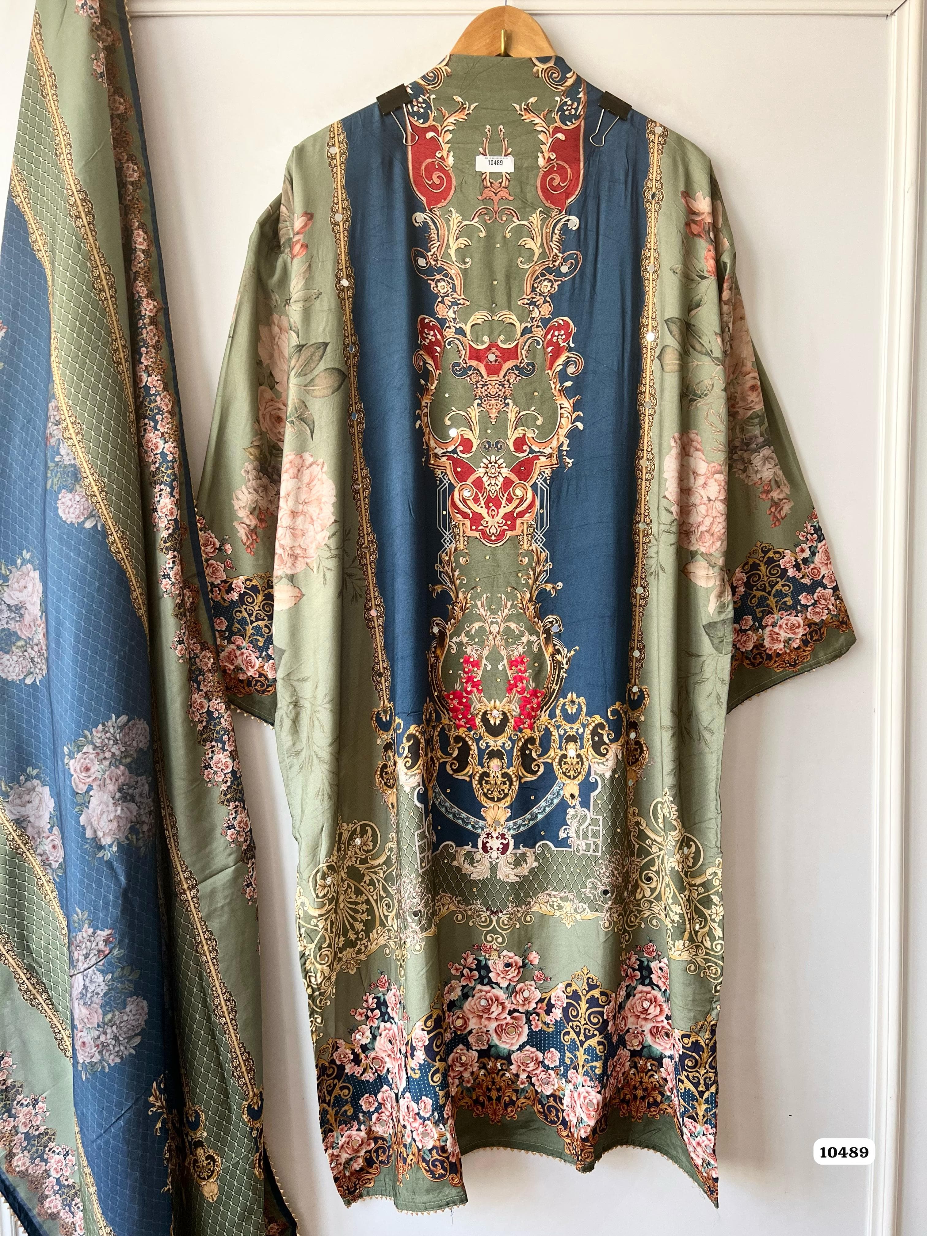 Pure muslin unstitched Pakistani