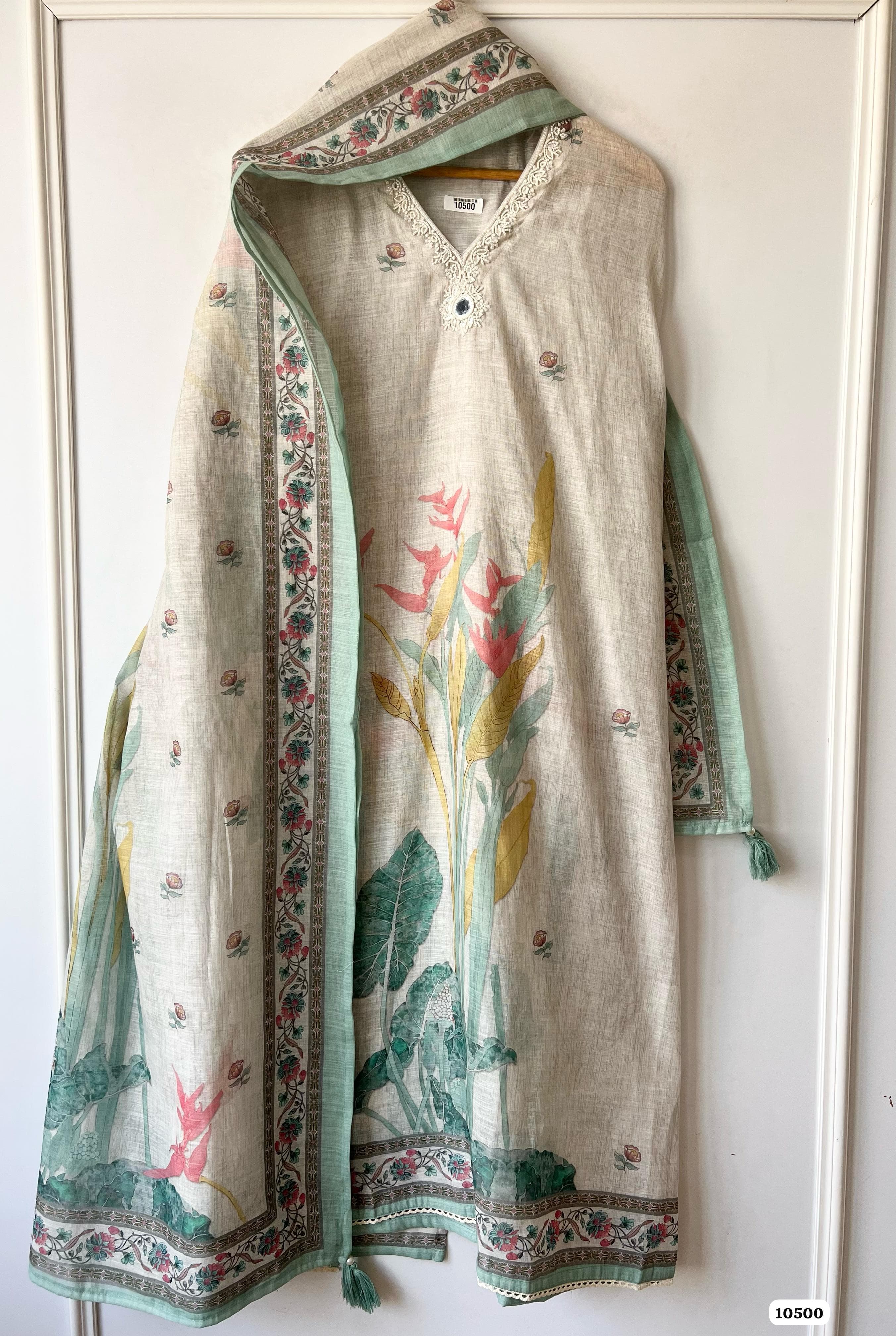 Pure linen unstitched {10500}