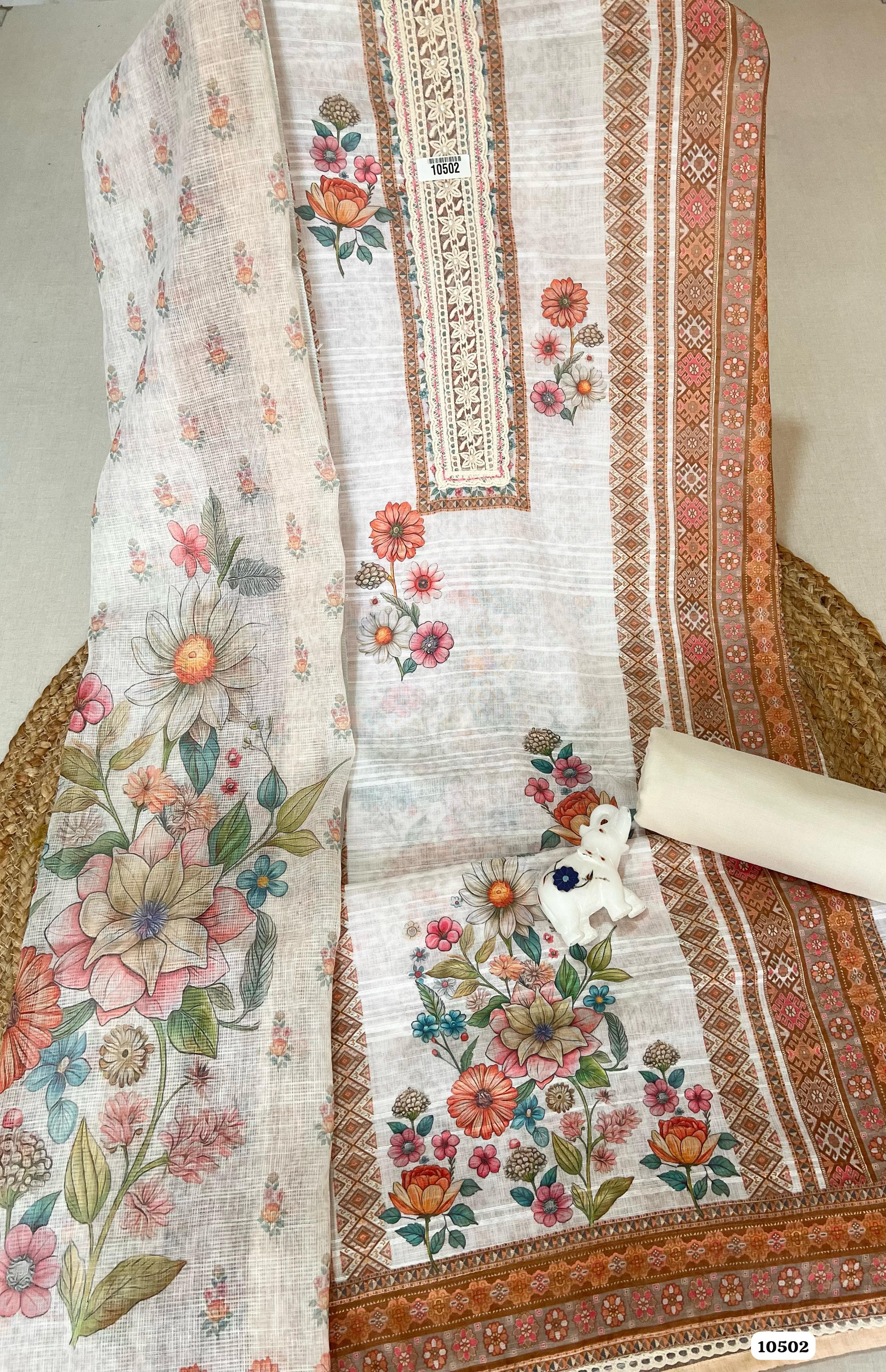 Pure linen unstitched {10502}