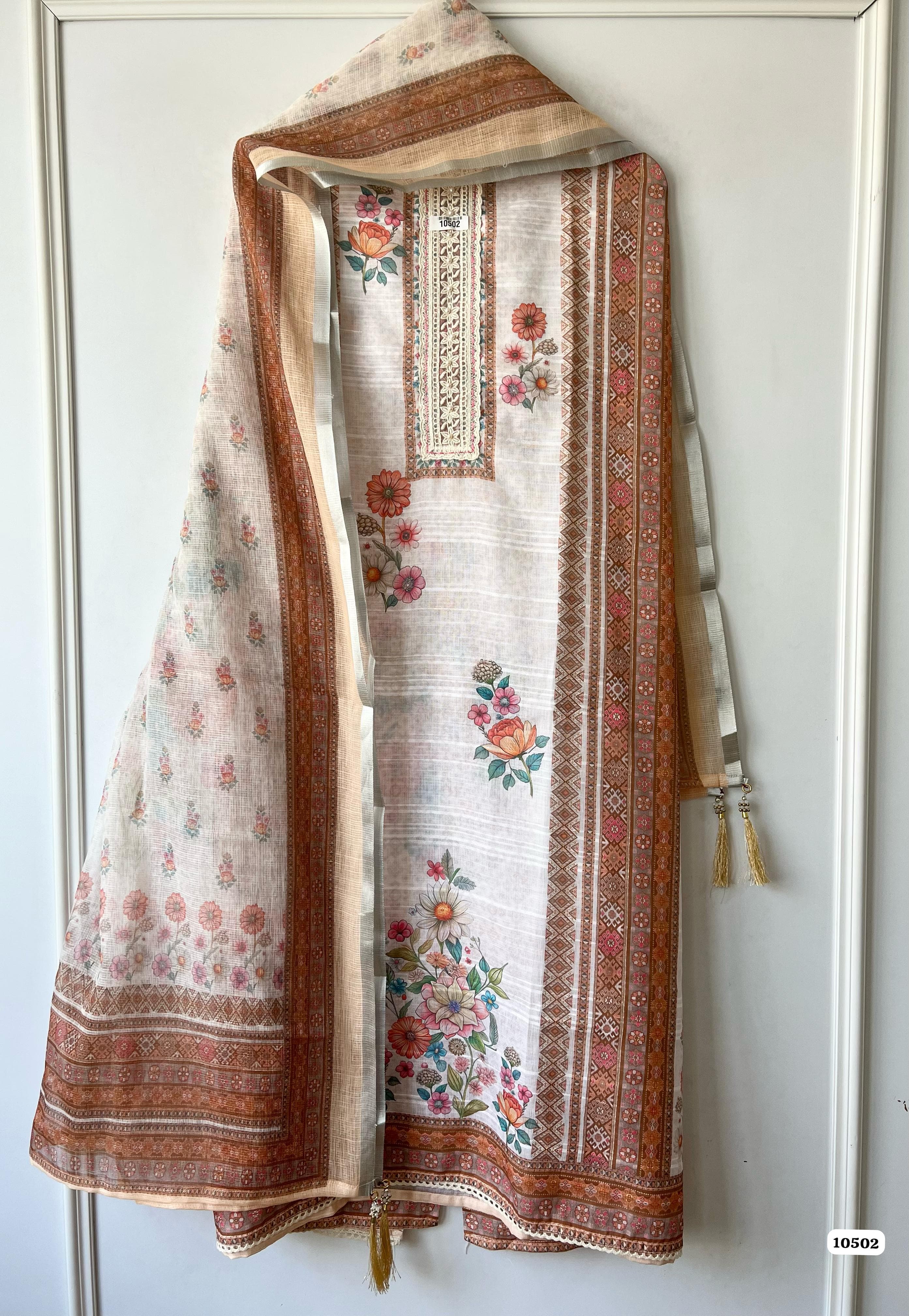 Pure linen unstitched {10502}