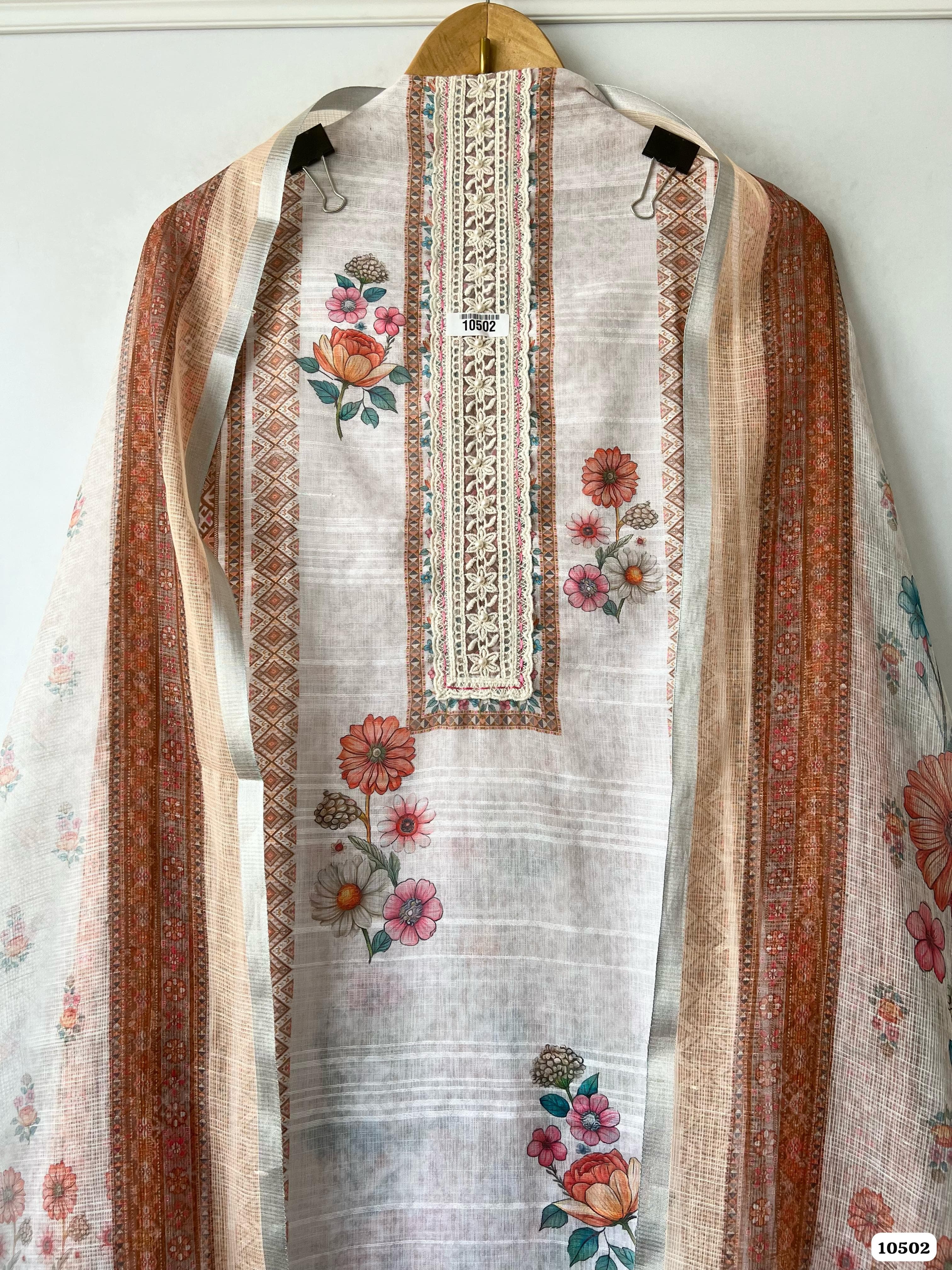 Pure linen unstitched {10502}