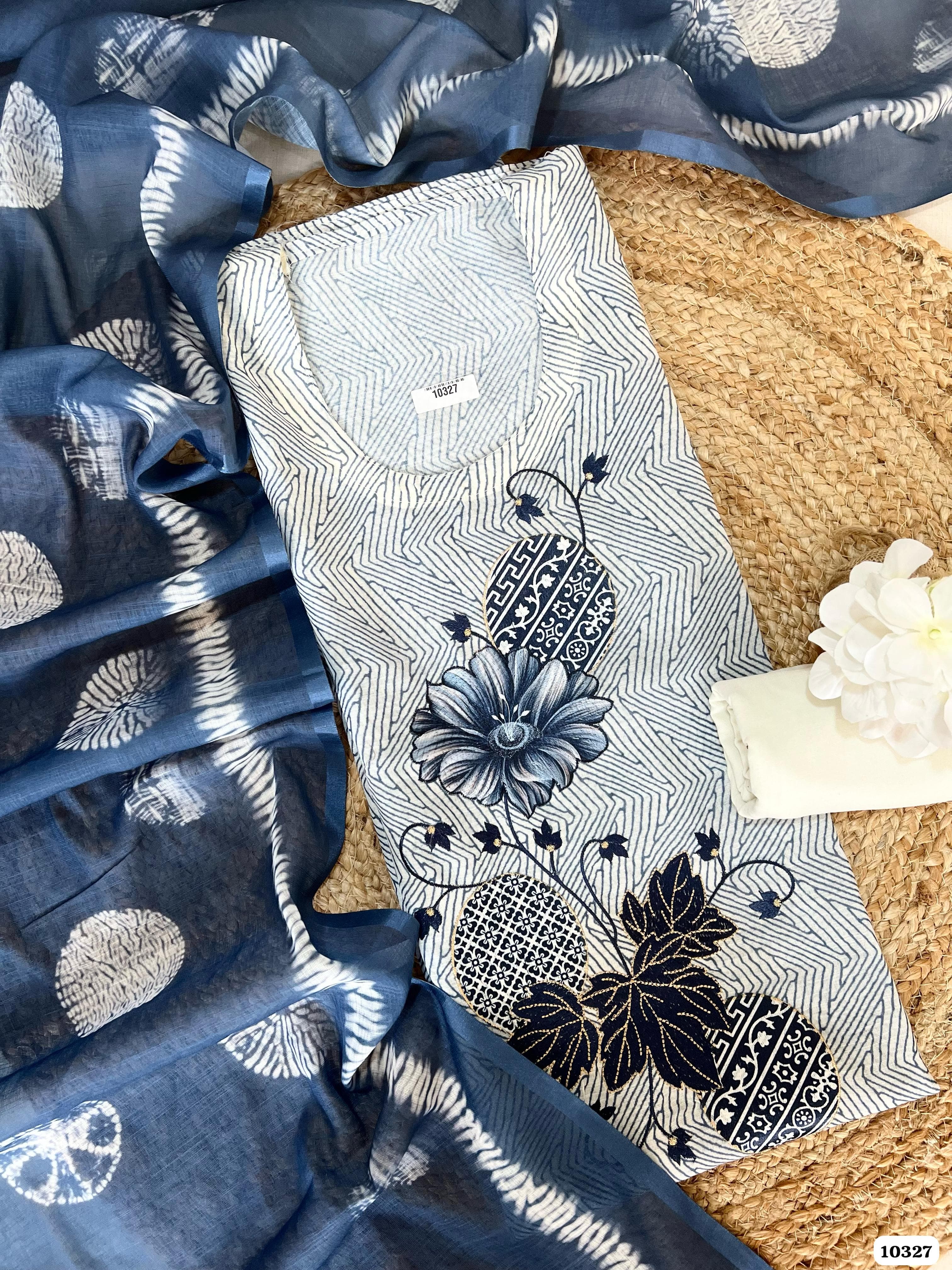 Pure linen cotton printed