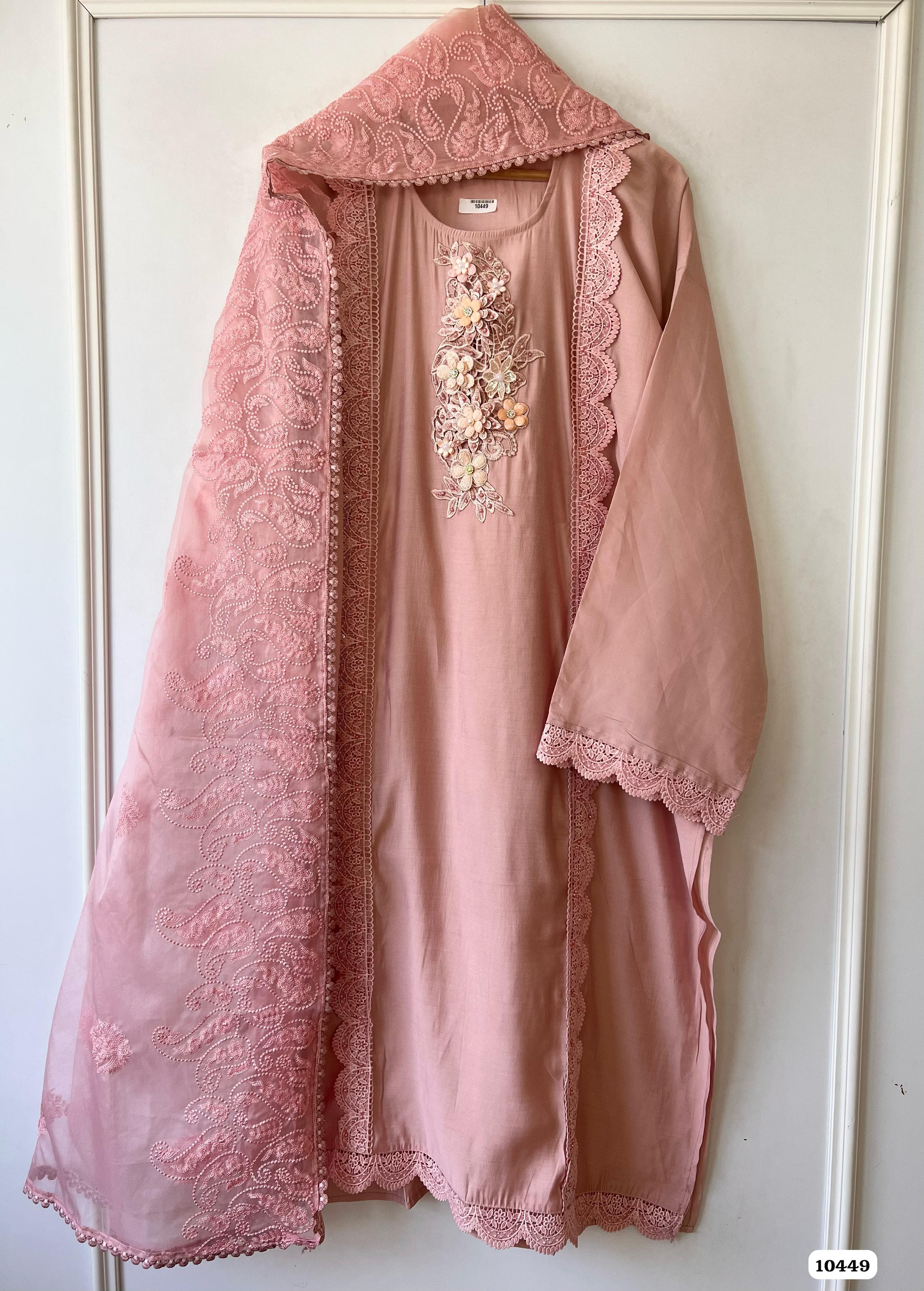 Pure muslin semi stitched
