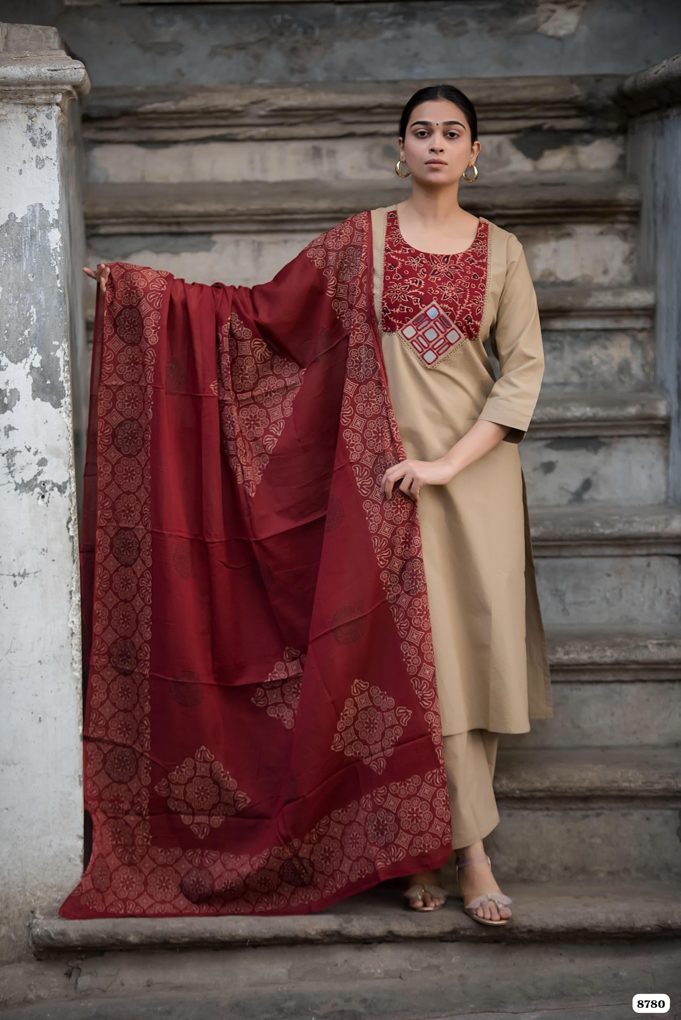 Pure stitched summerish cotton slub