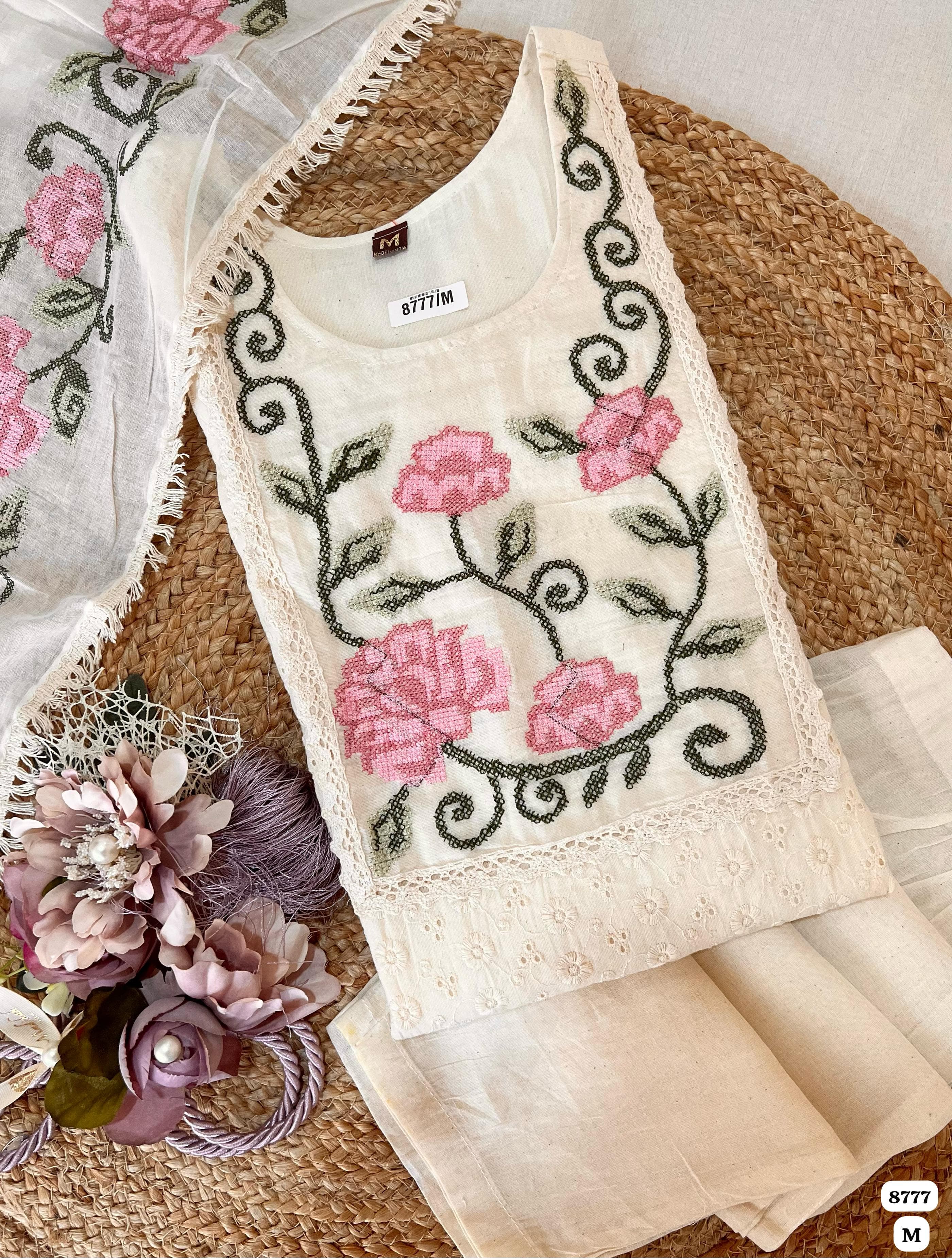 Pure soft cotton chikan