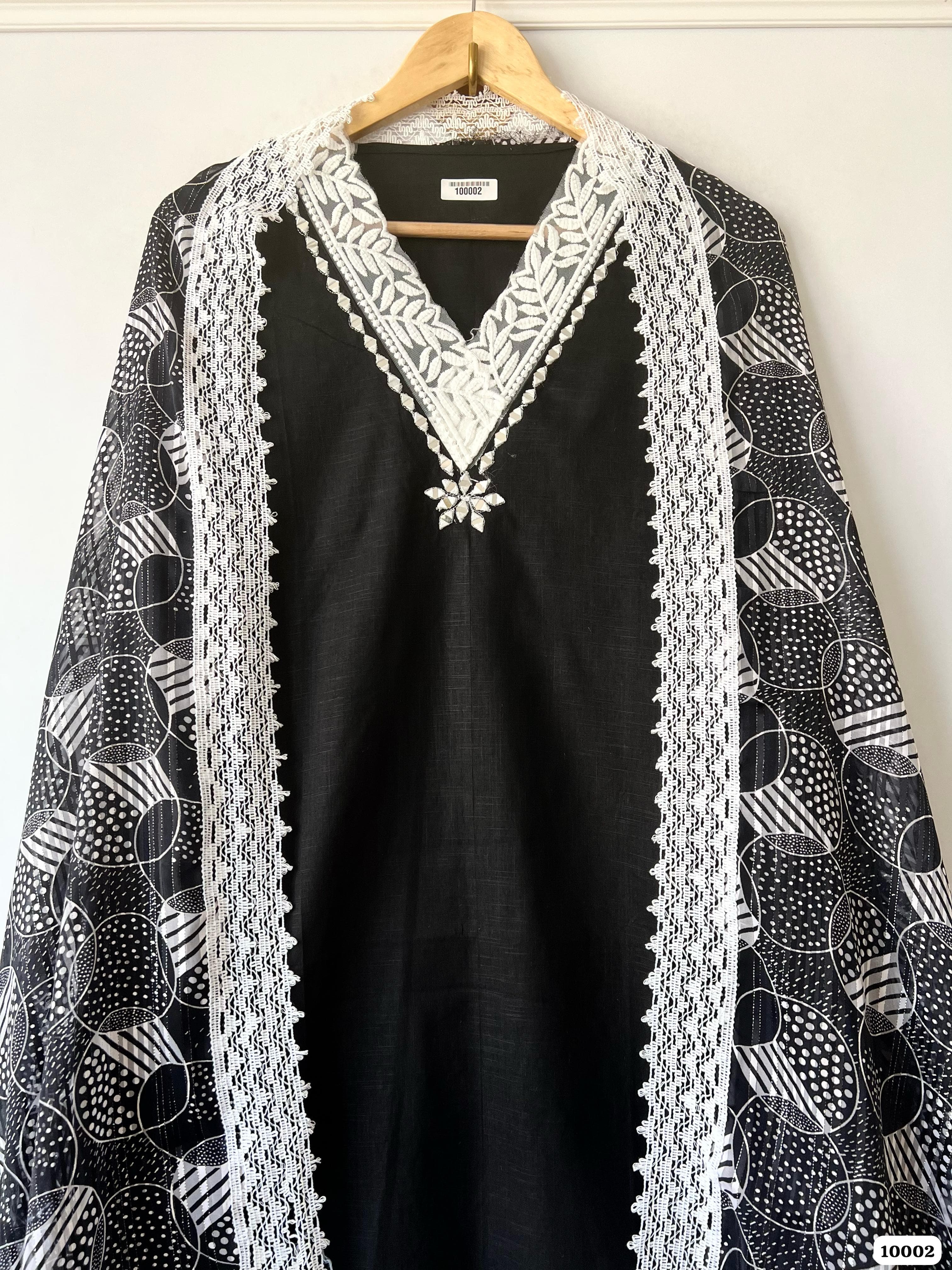 Pure slub cotton unstitched {10002}