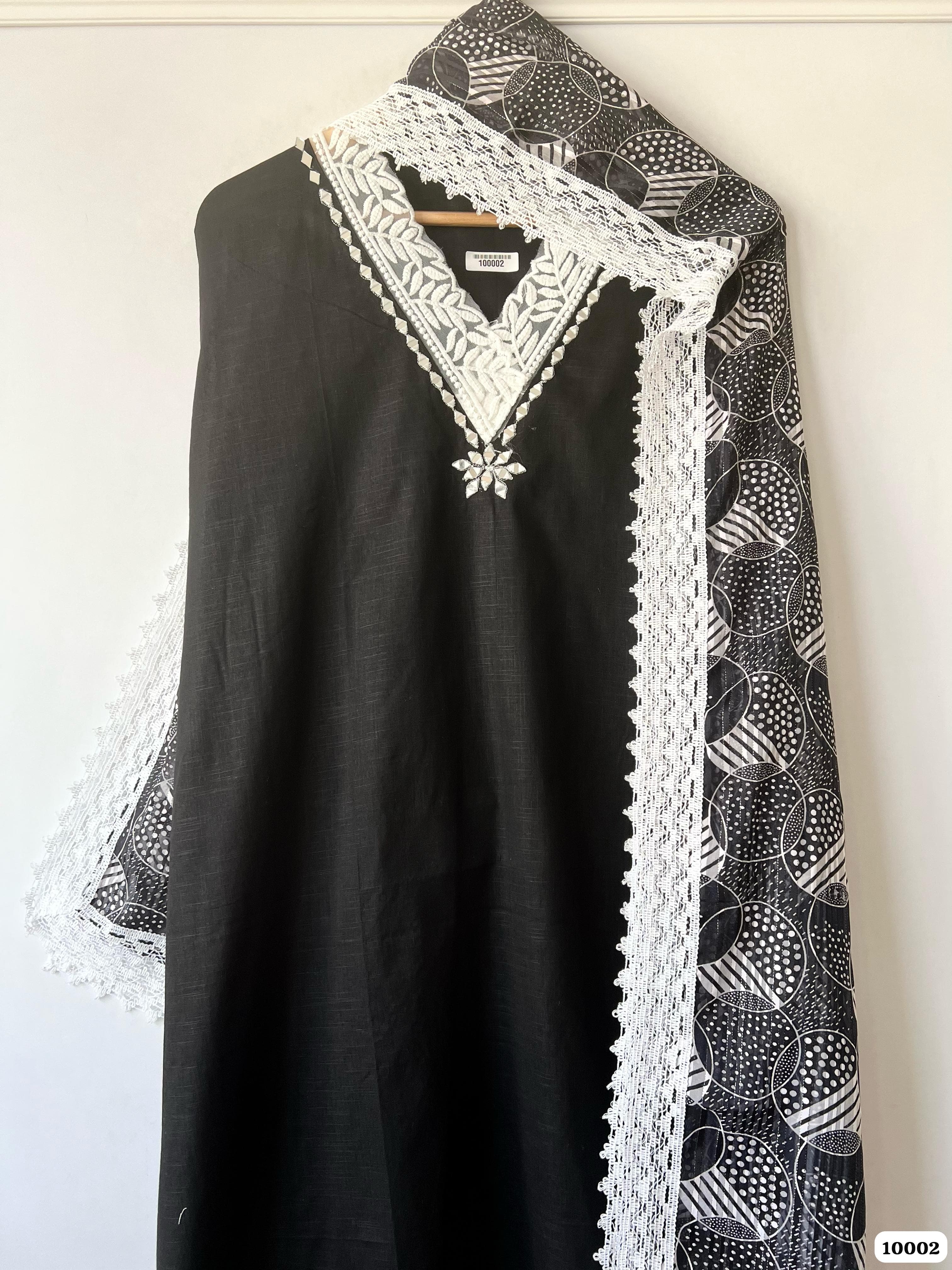 Pure slub cotton unstitched {10002}