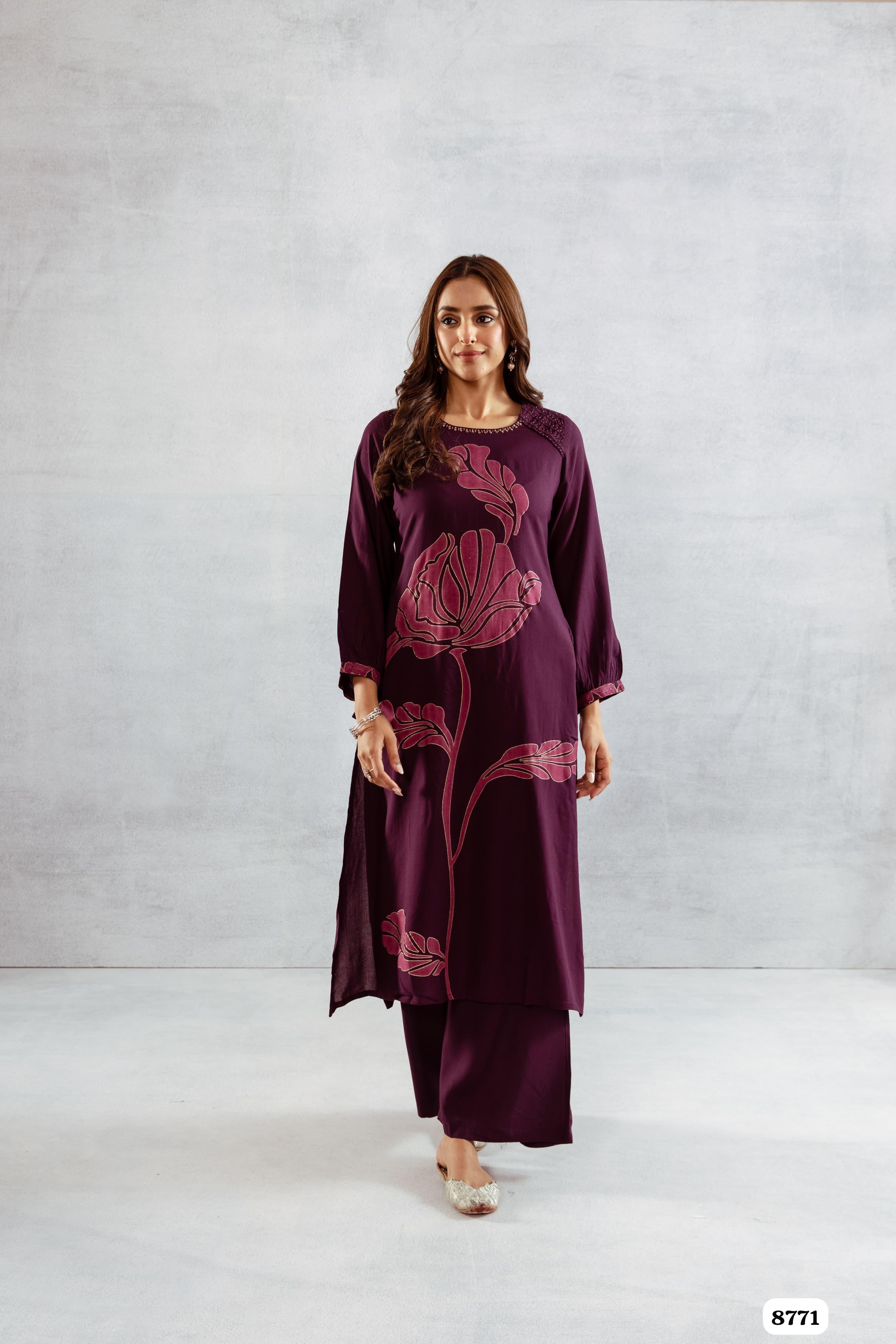 Pure German Reyon Readymade co-ord {8771}