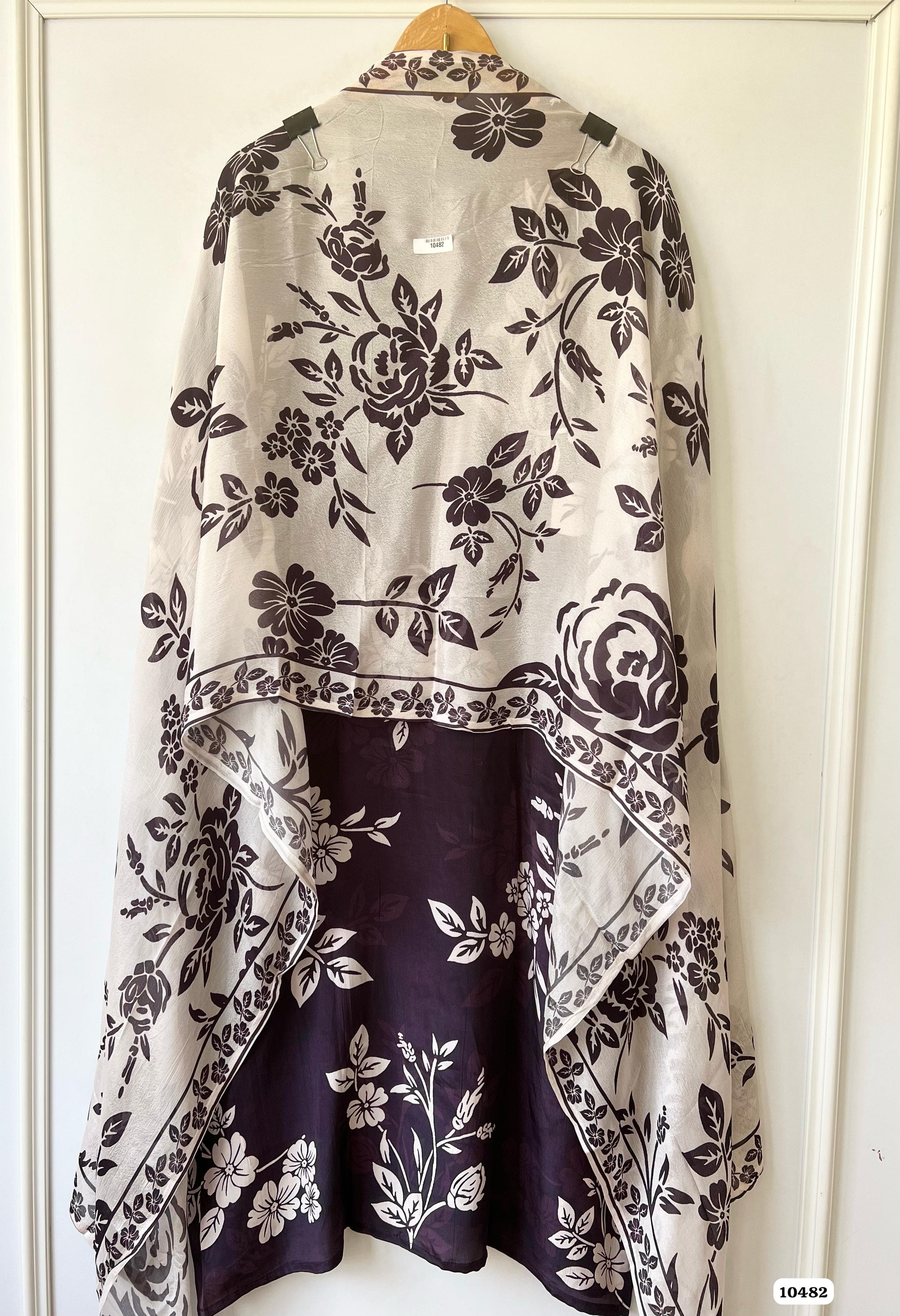 Pure natural crepe semi stitched {10482}