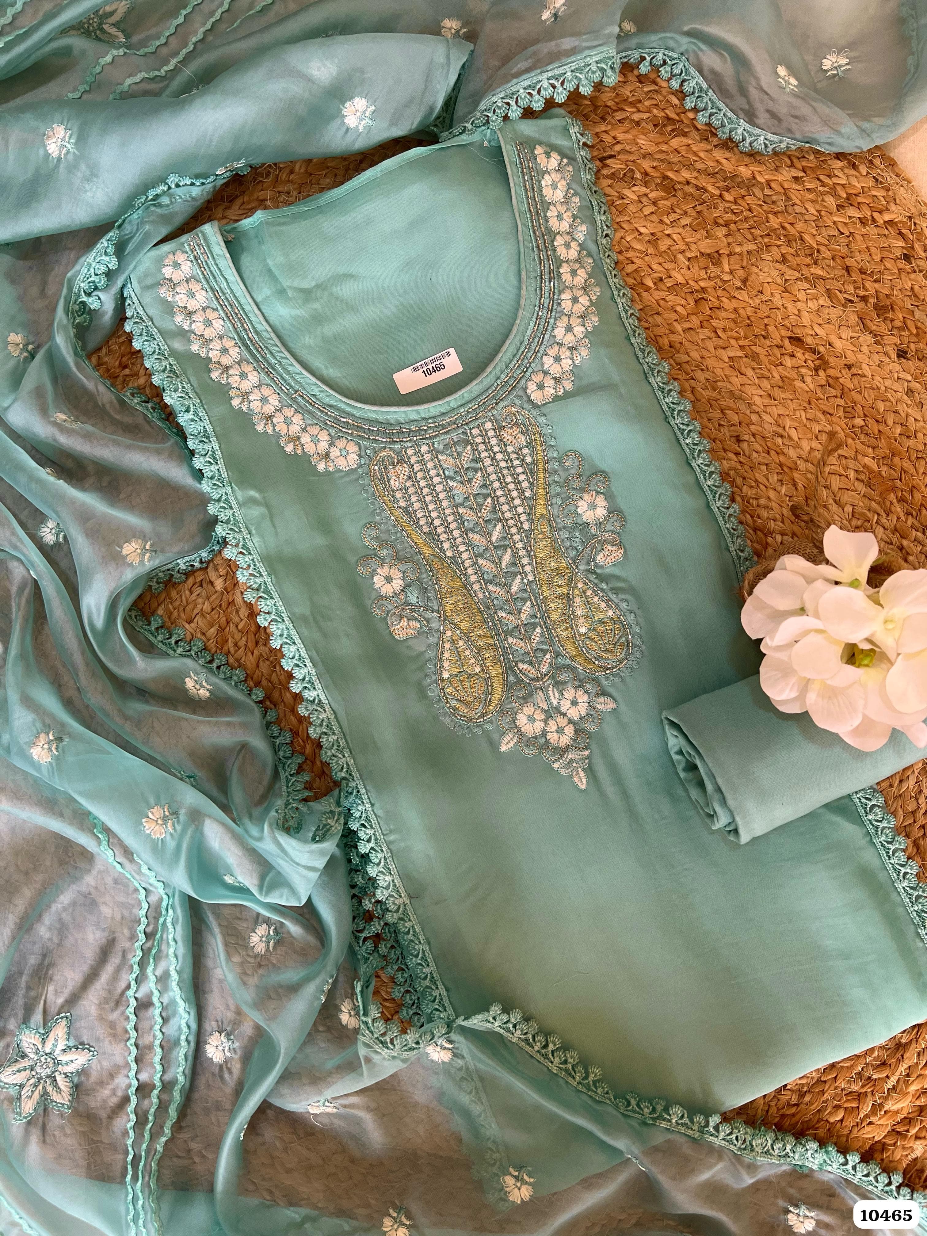Pure organza unstitched