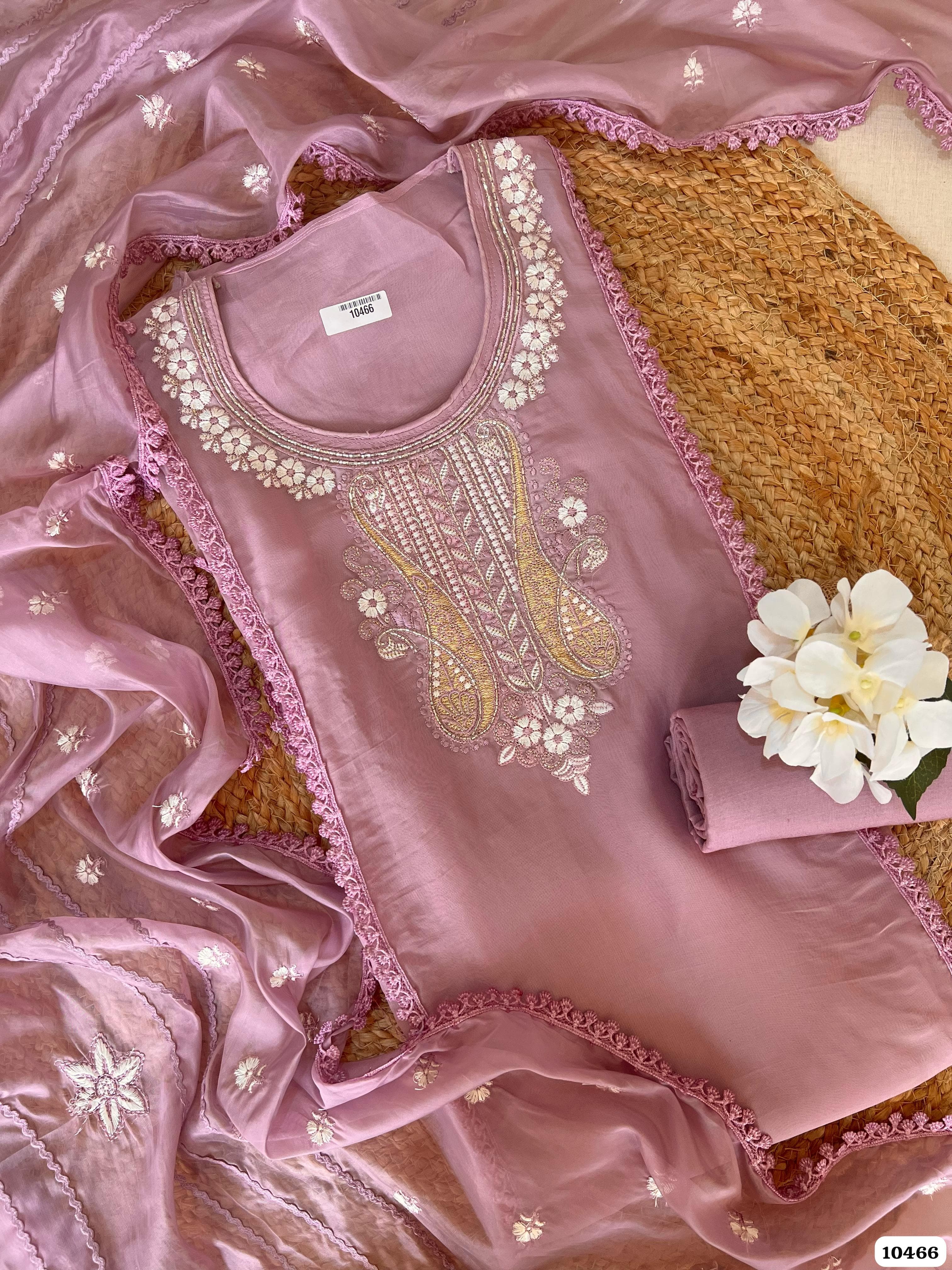 Pure organza unstitched