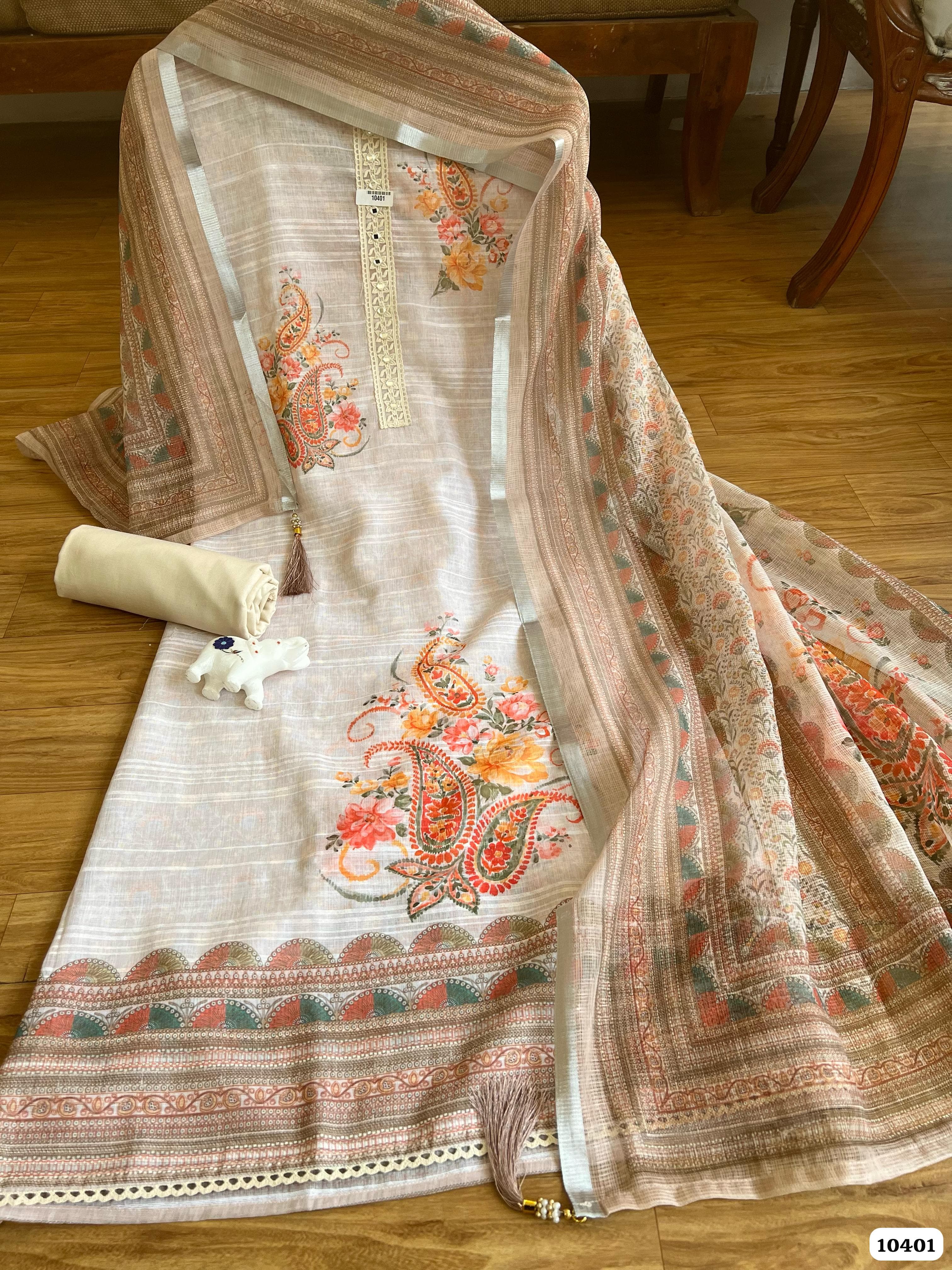 Pure linen unstitched {10401}