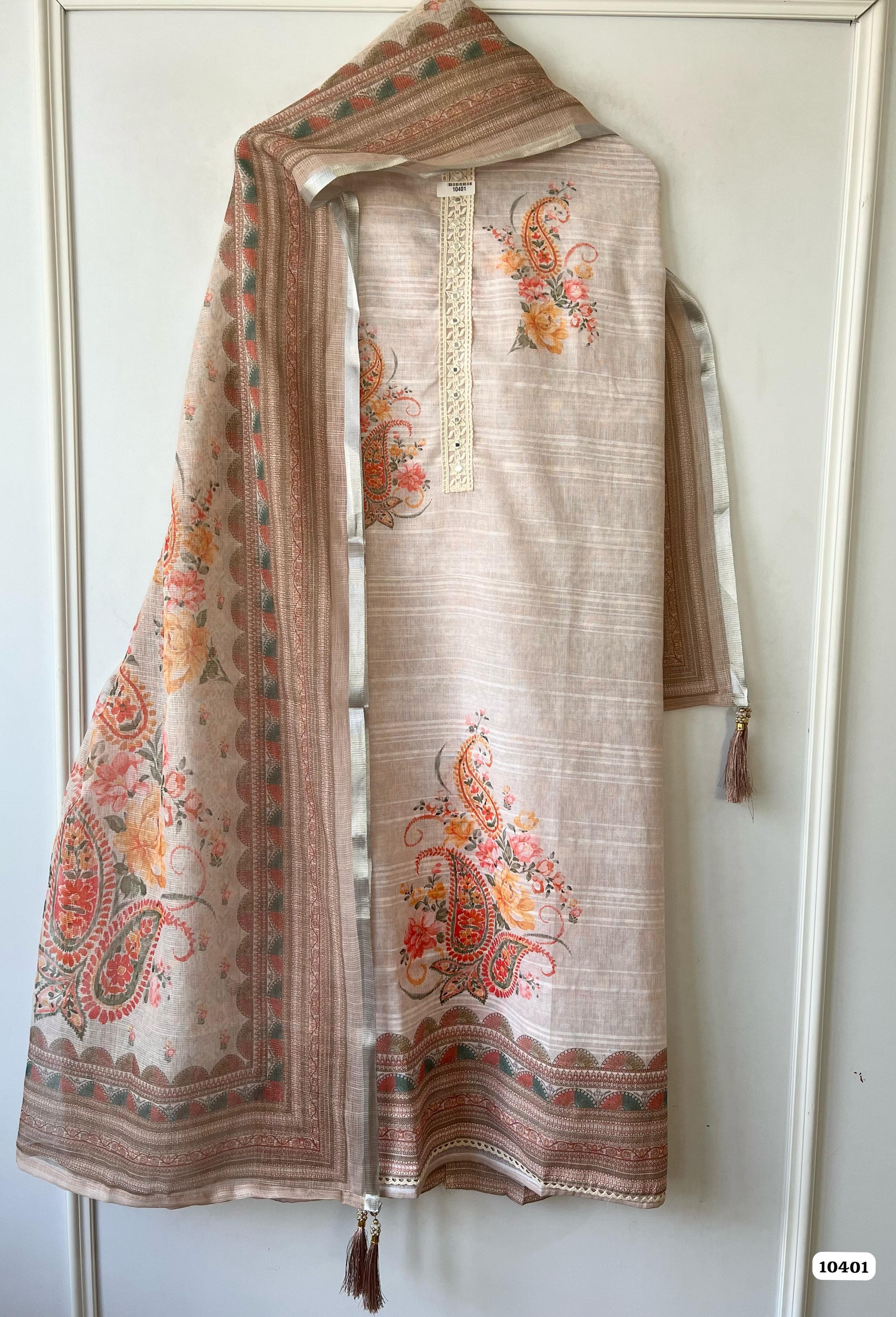 Pure linen unstitched {10401}