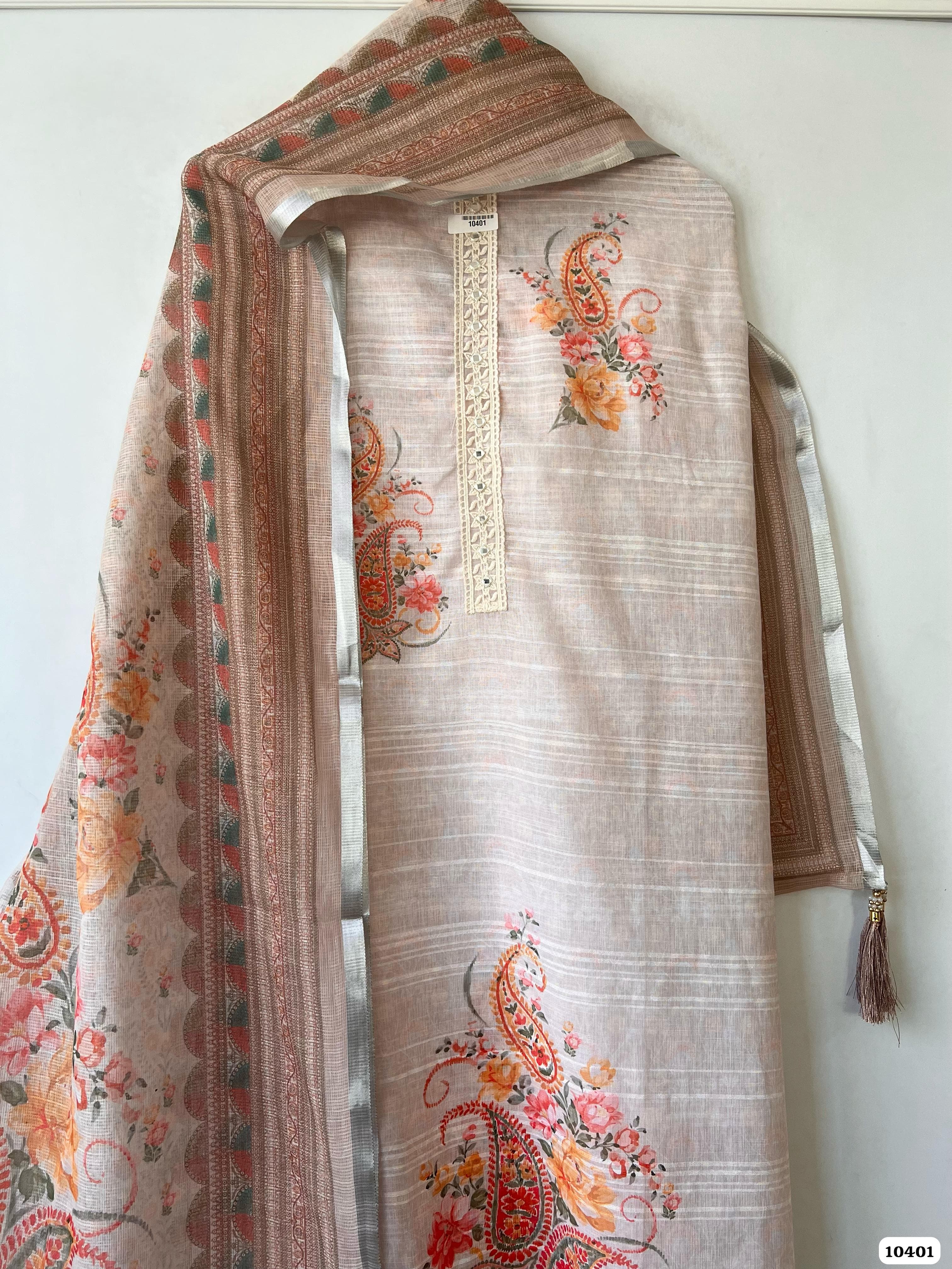 Pure linen unstitched {10401}