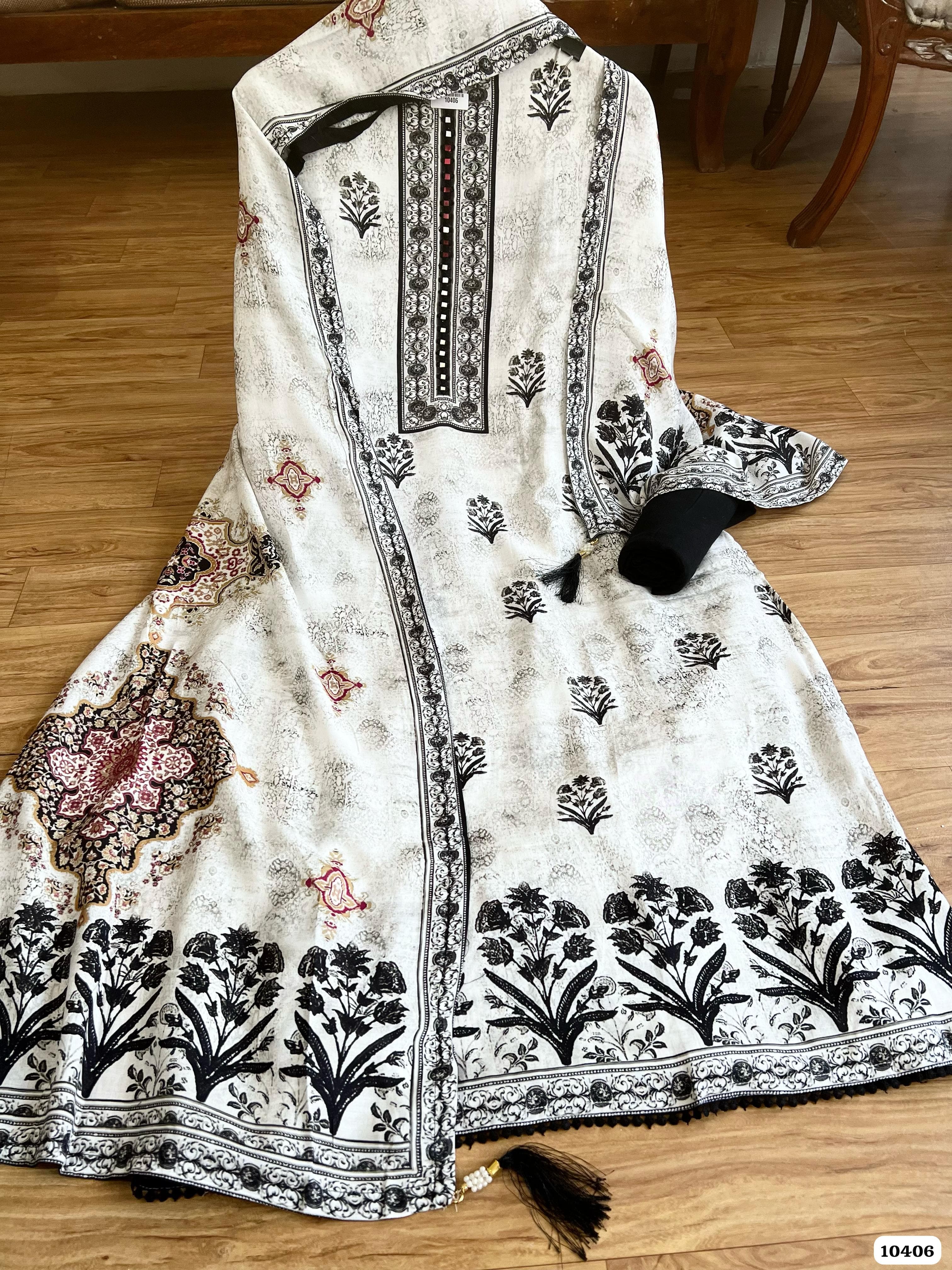 Pure muslin unstitched {10406}