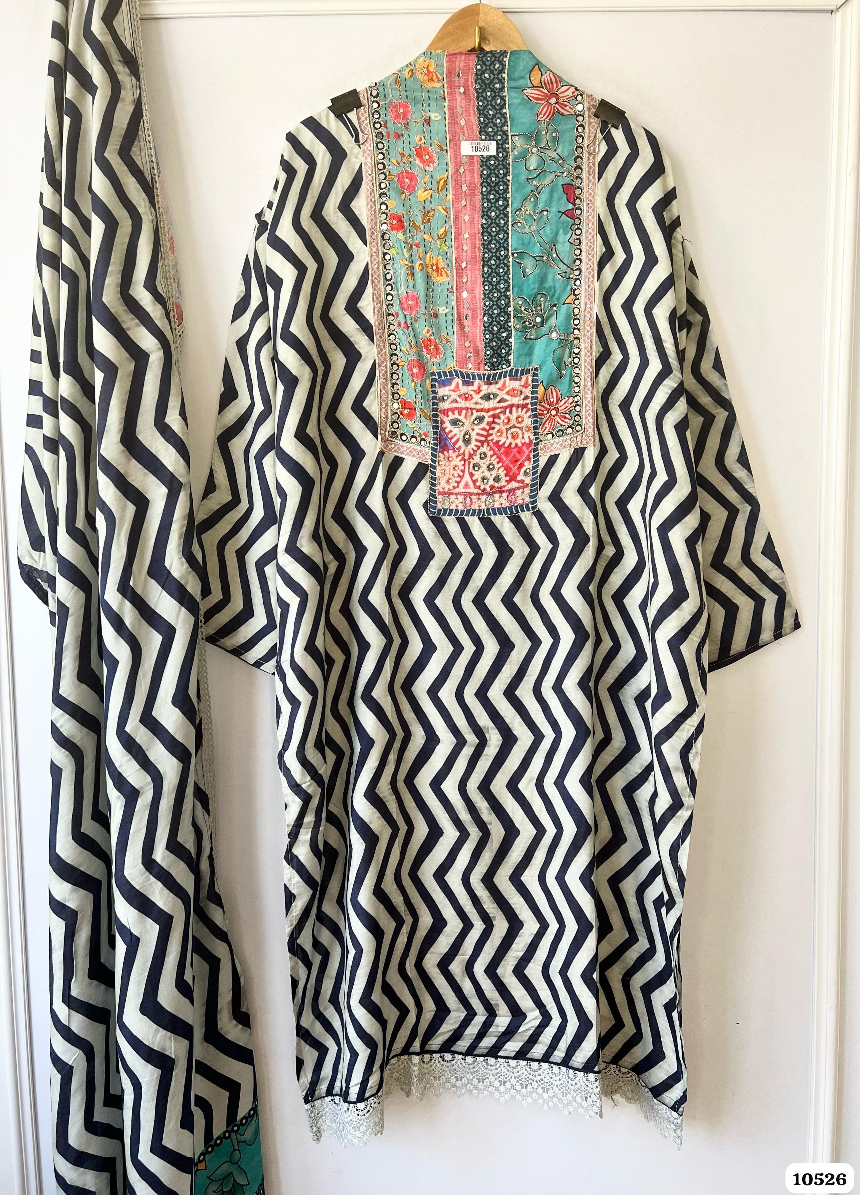 Pure muslin semi stitched
