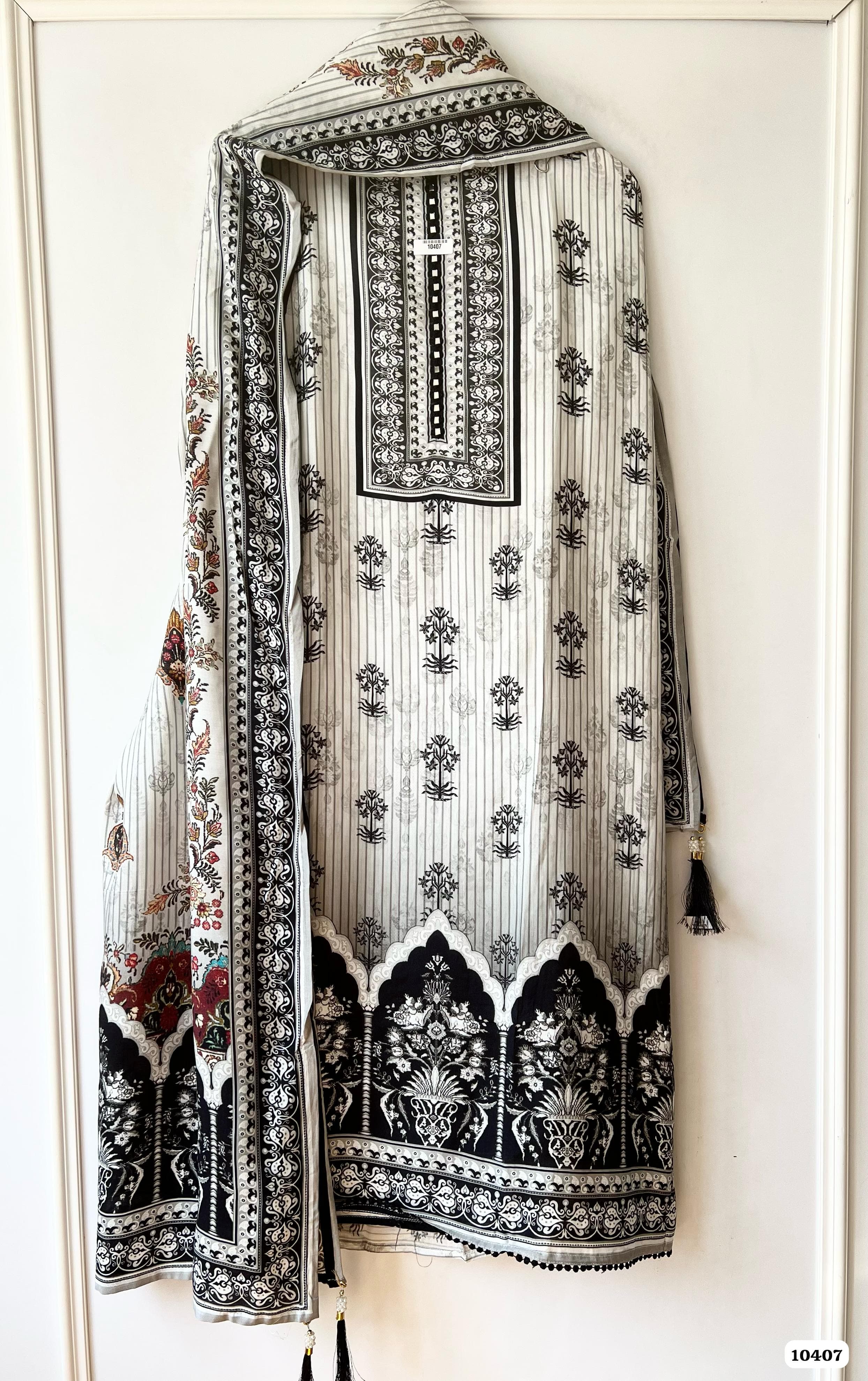 Pure muslin unstitched {10407}