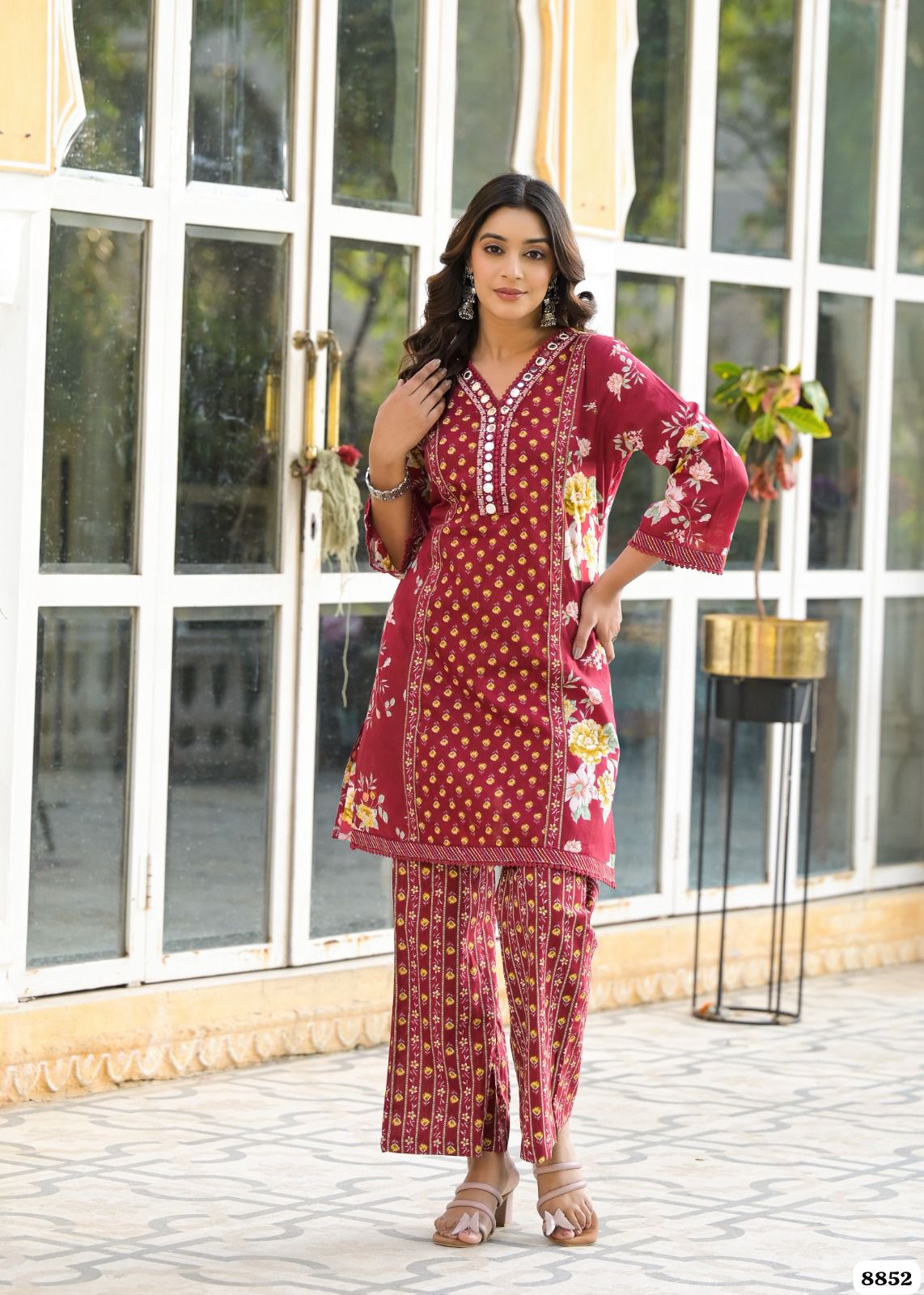 Pure cotton printed Readymade co-ord {8852}