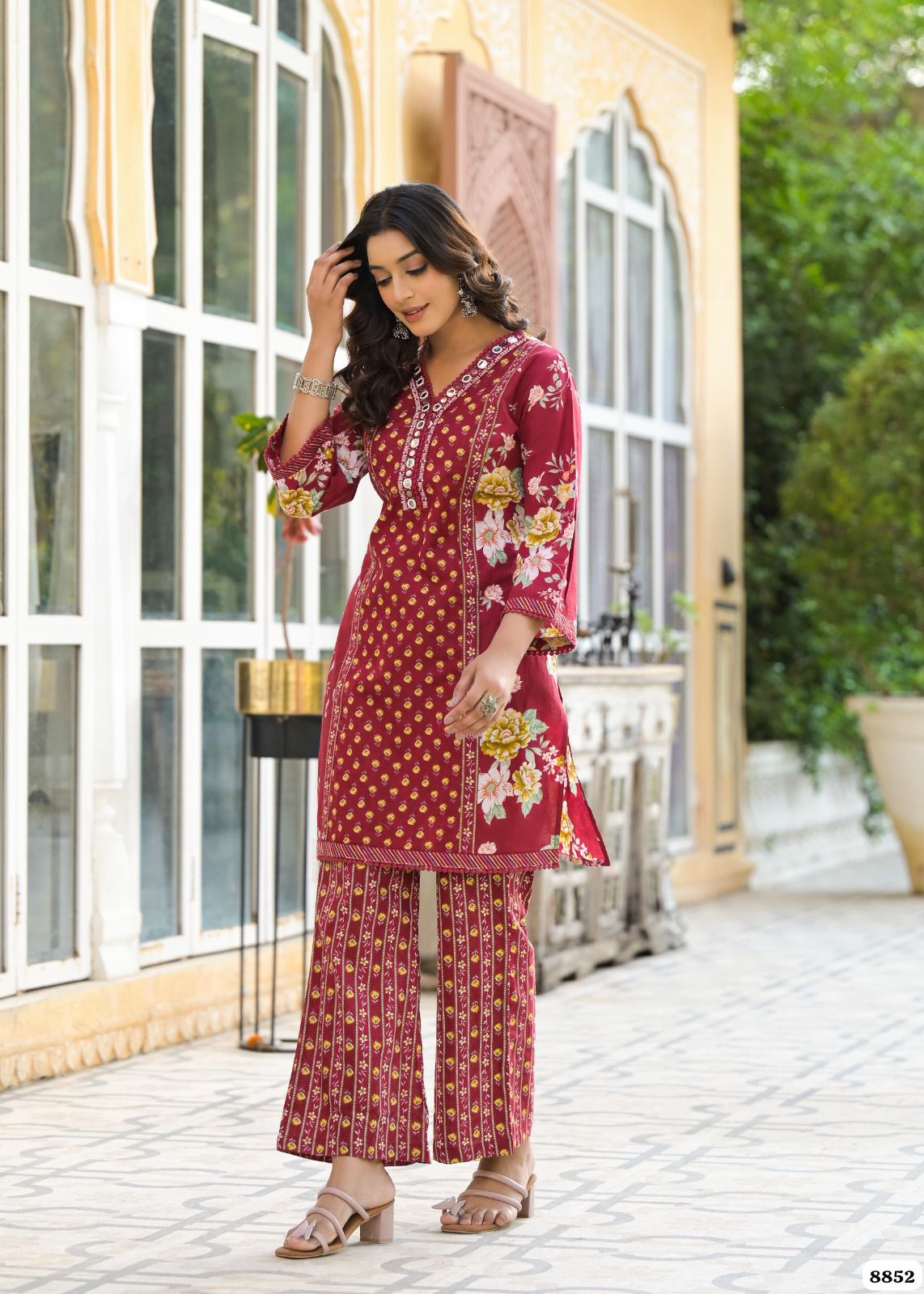 Pure cotton printed Readymade co-ord {8852}