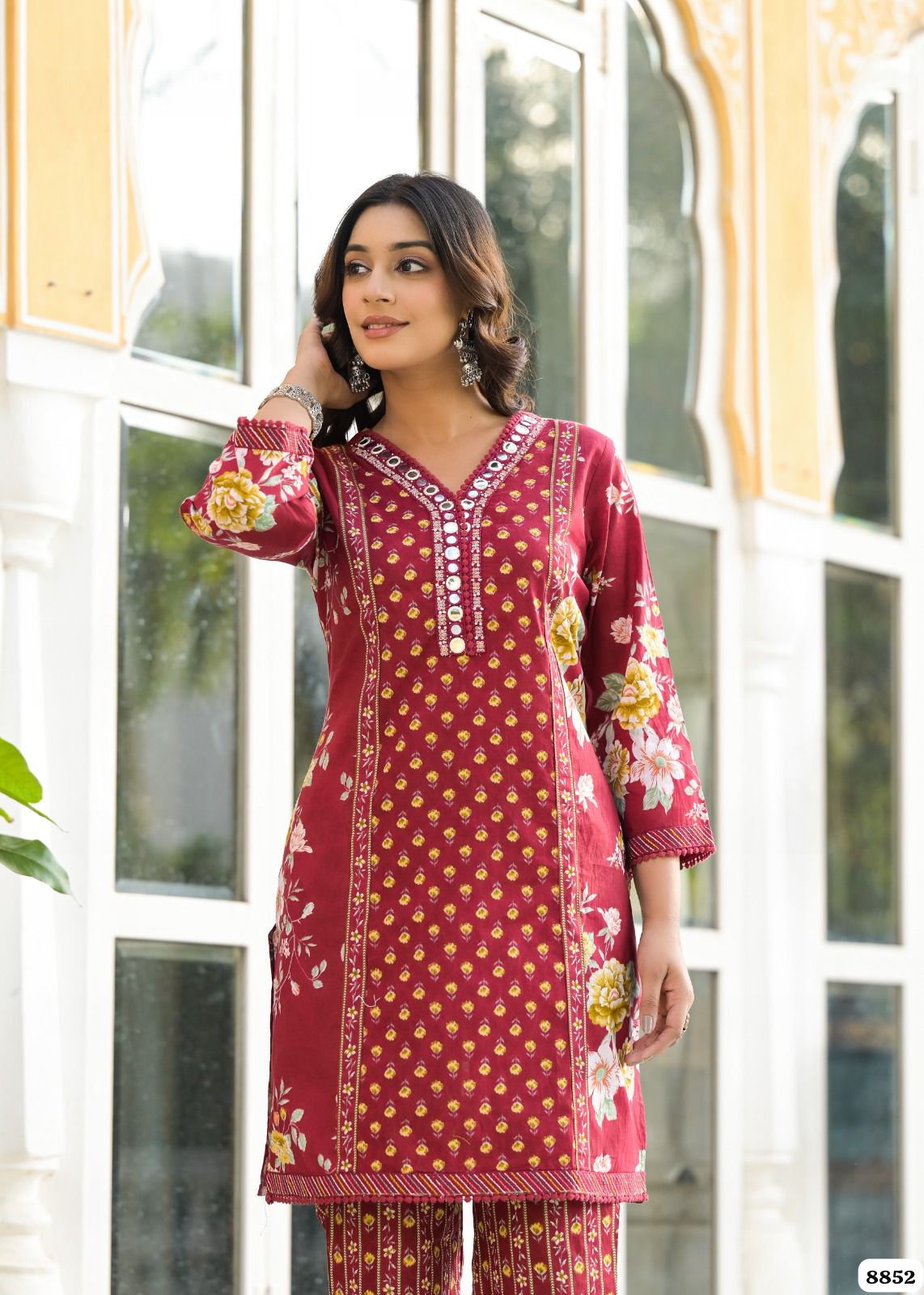 Pure cotton printed Readymade co-ord {8852}